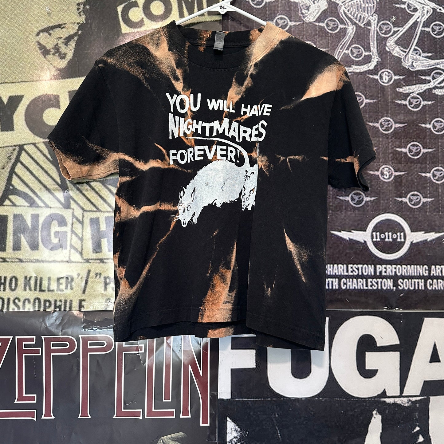 Nightmares acid wash boxy tee MED