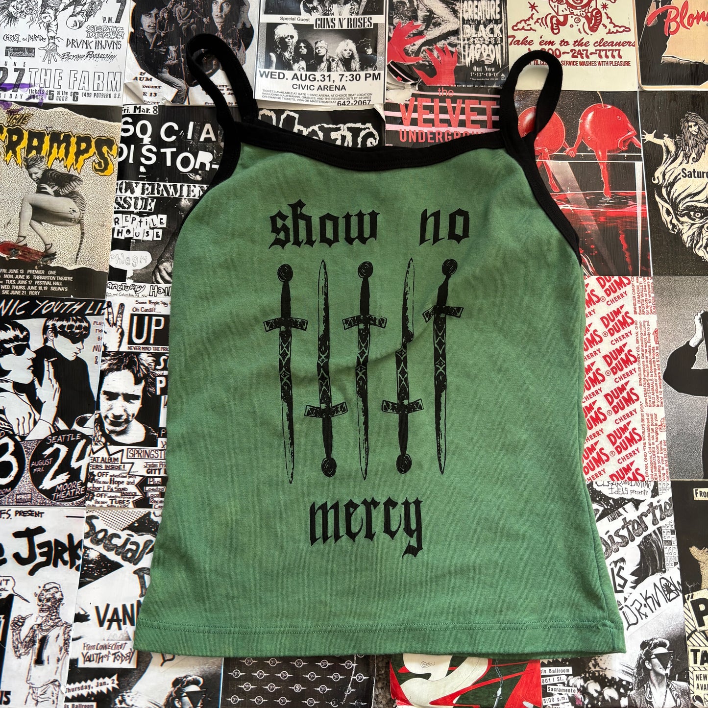 MERCY black/green tank