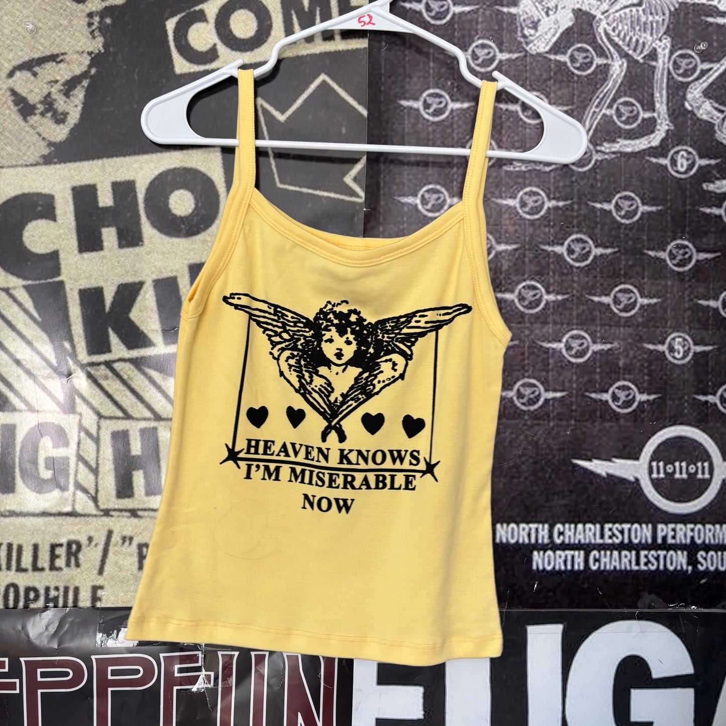 The smiths yellow baby tank SM/MED
