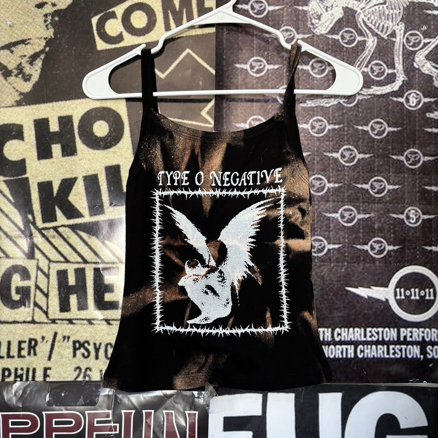 Type o negative black acid wash baby tank