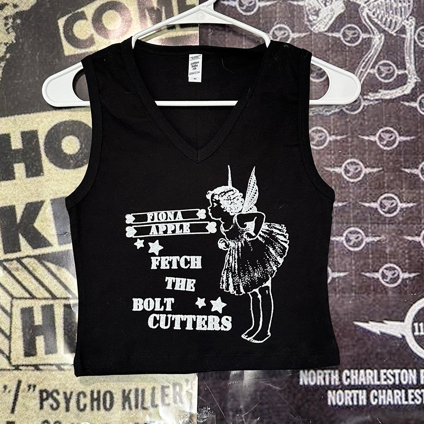 Fiona apple black V-neck baby tank