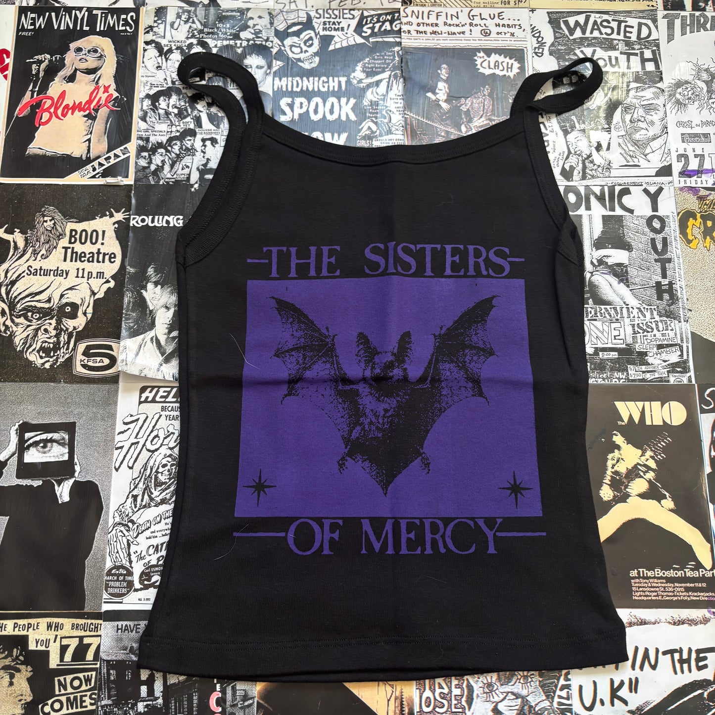 Sisters of mercy black/purple tank SM/MED
