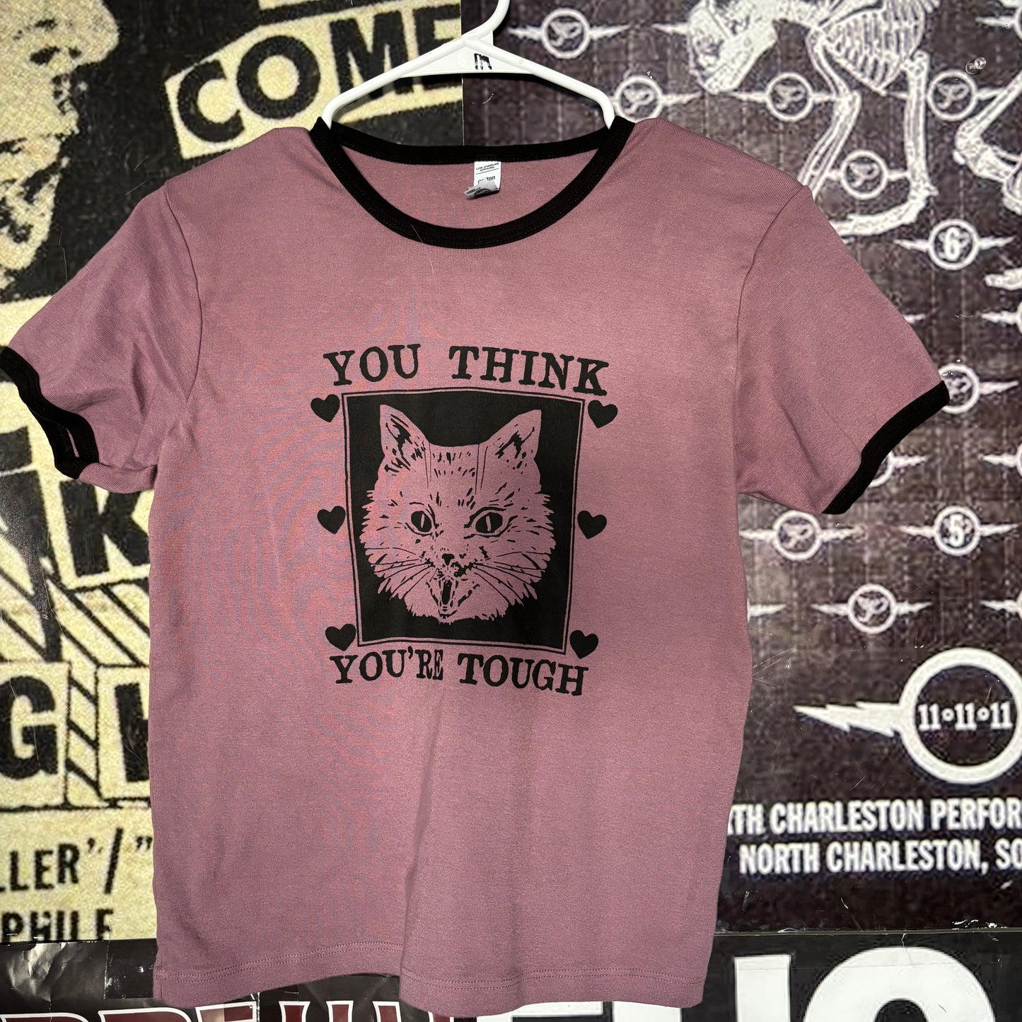 youre tough maroon long ringer baby tee LAR/XLAR (ready)