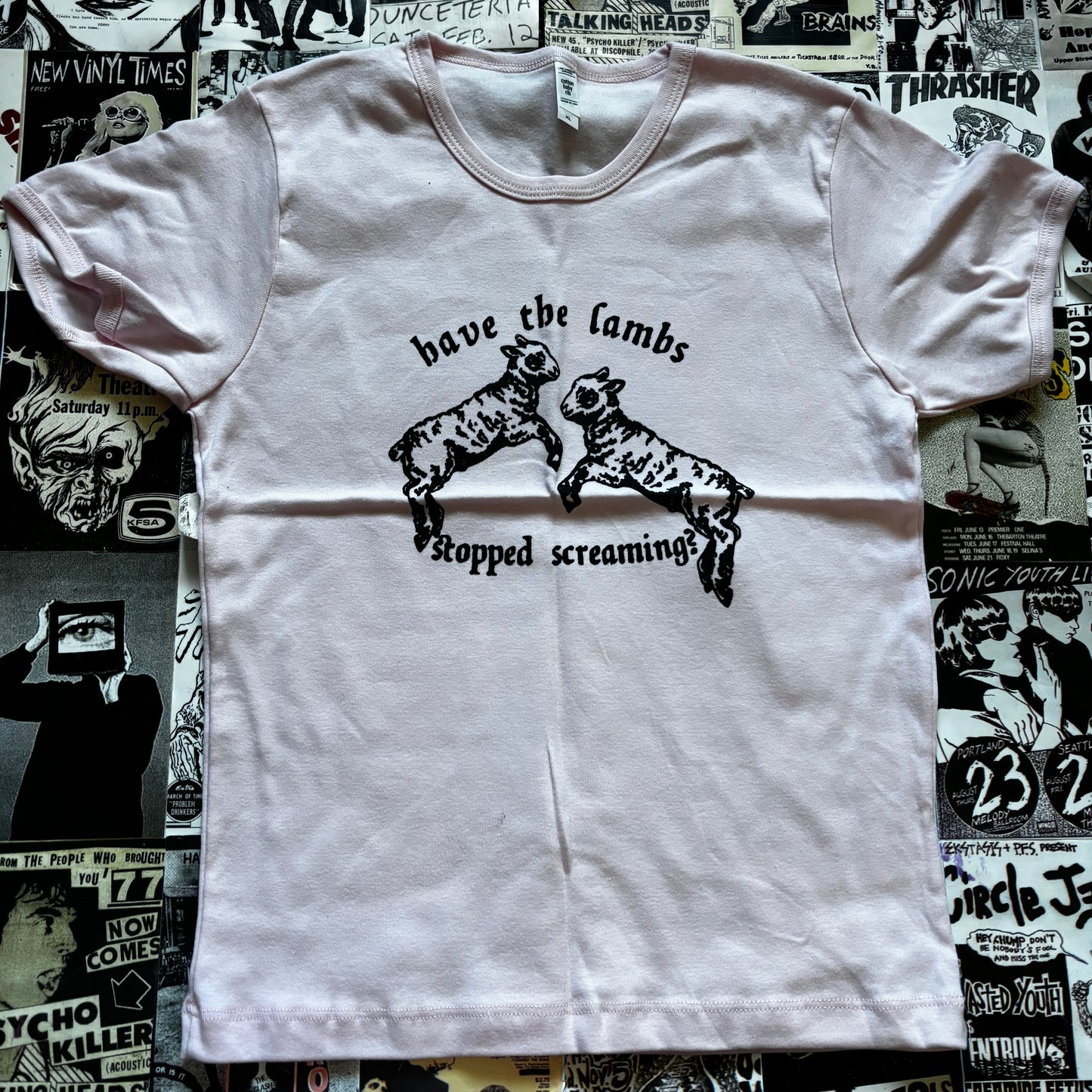SILENCE PINK LONG BABY TEE XLARGE