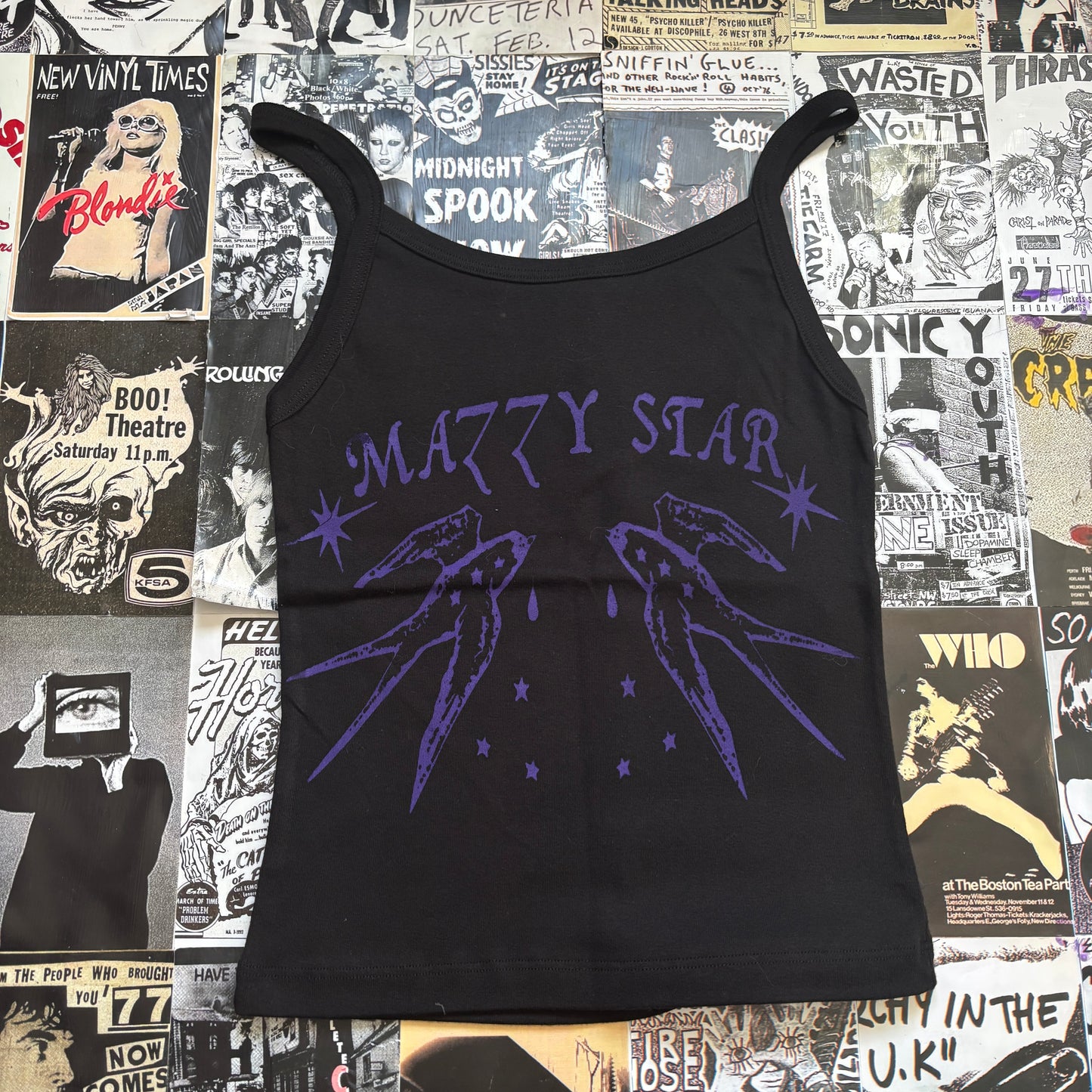Mazzy star black/purple tank SM/MED