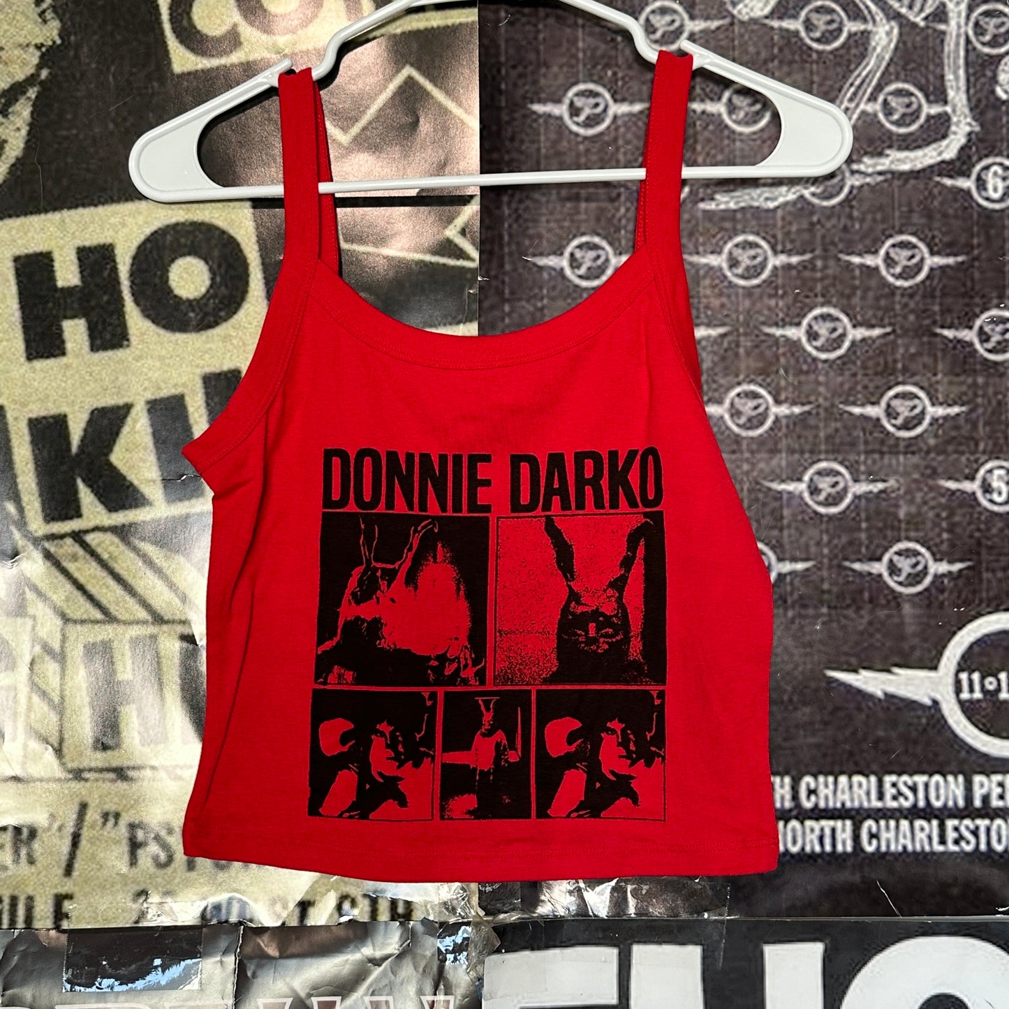 Donnie Darko red crop baby tank