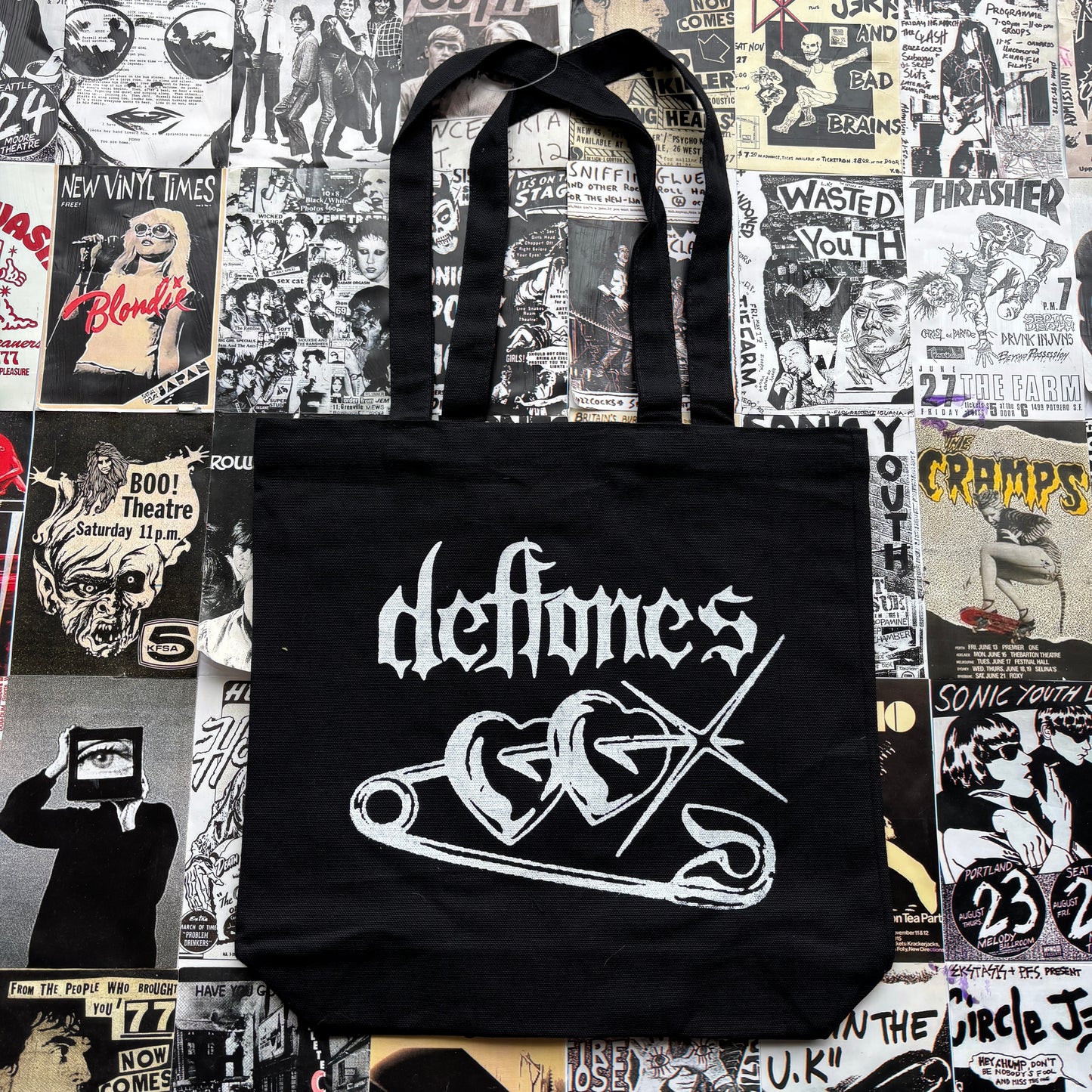 Deftones black tote bag