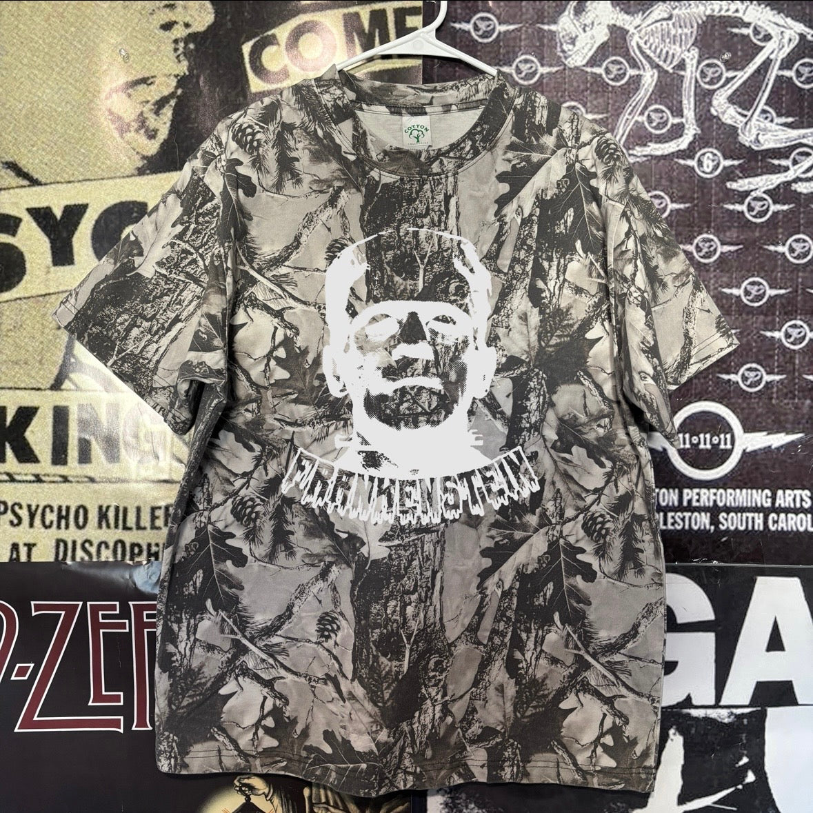 Frankenstein grey camo t-shirt