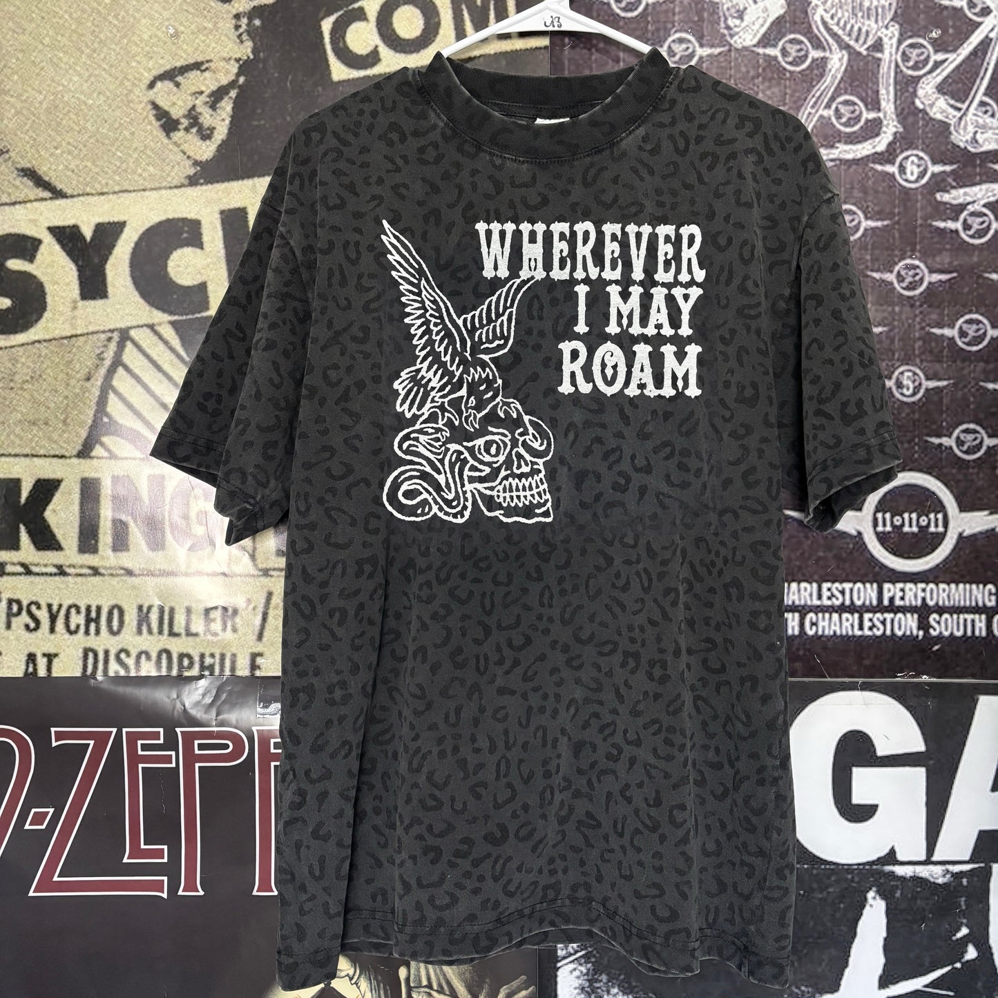 Wherever roam grey cheetah t-shirt
