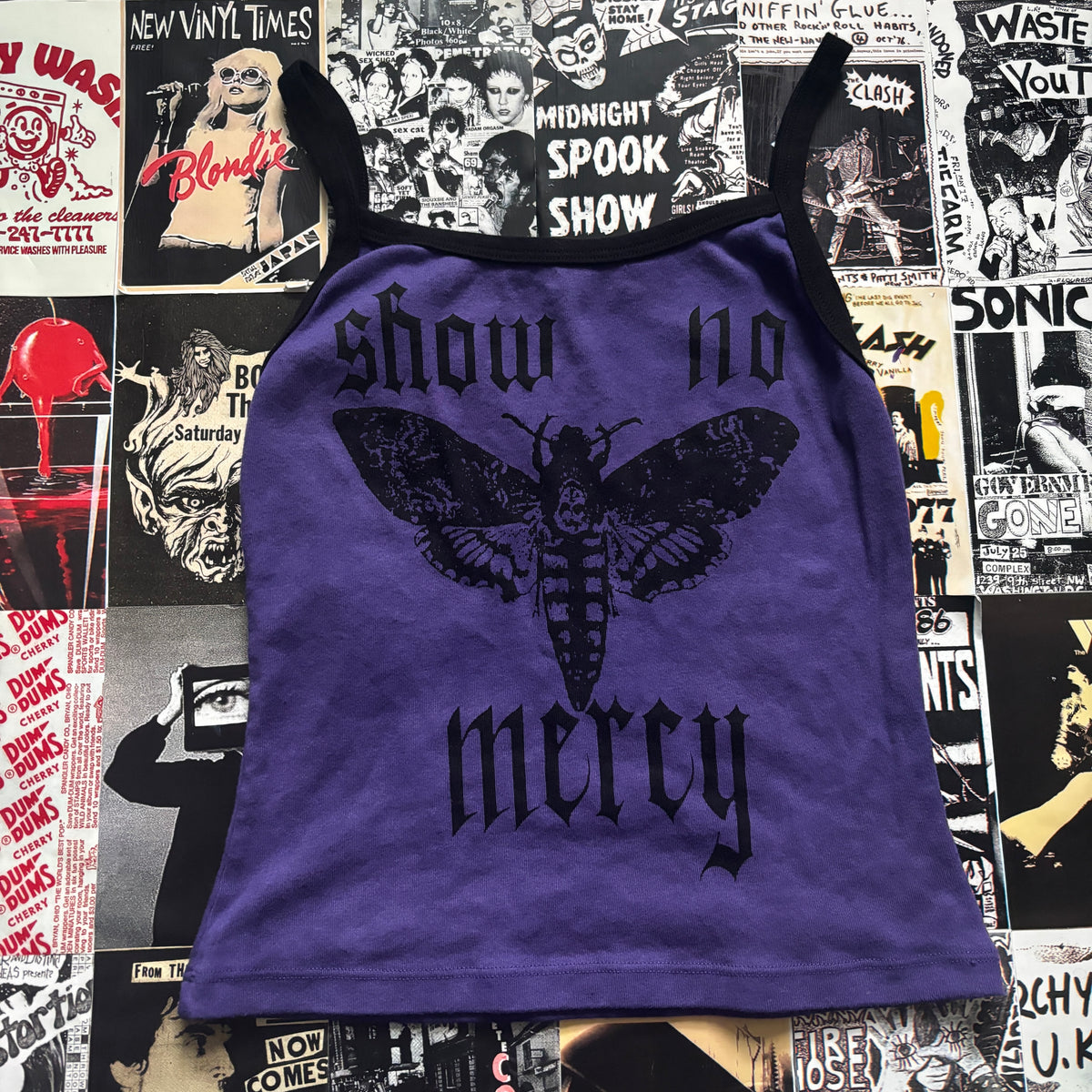 No mercy black/purple baby tank