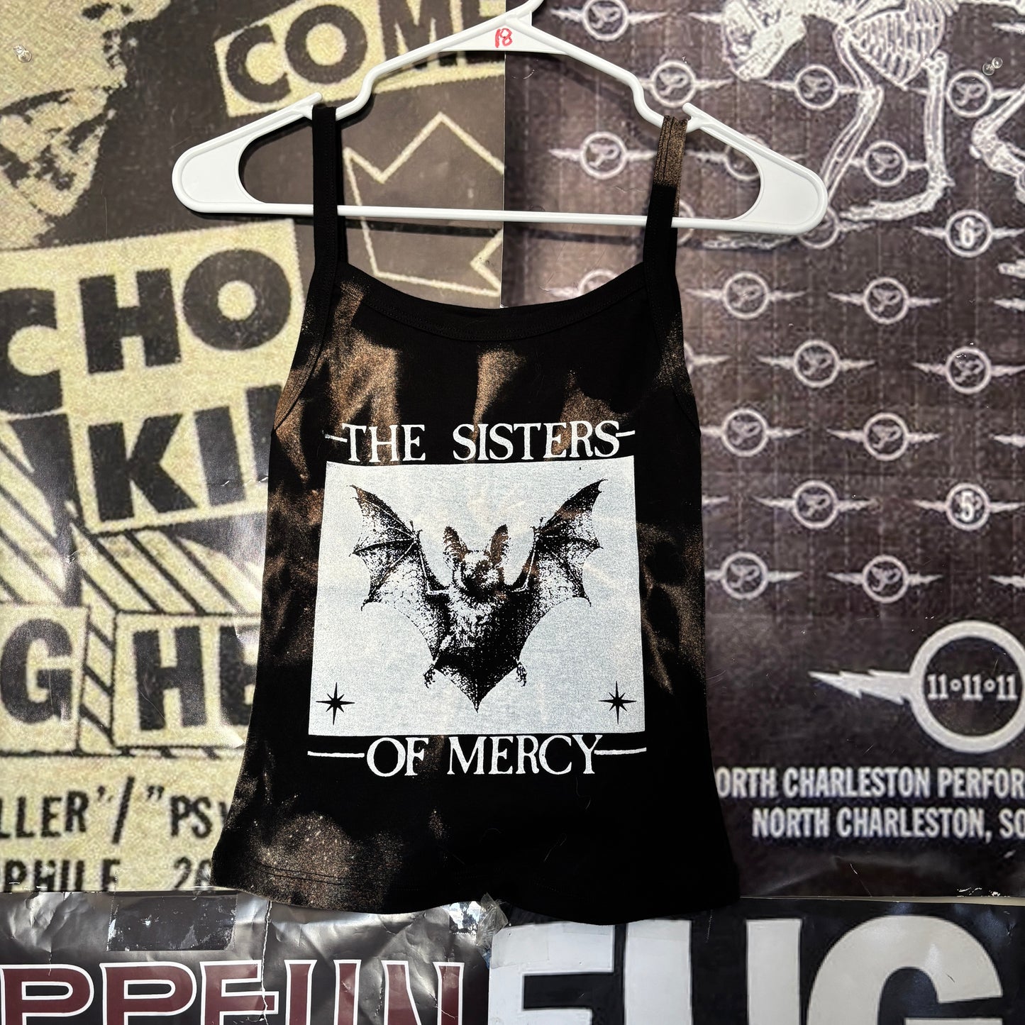 Sisters mercy black acid wash baby tank