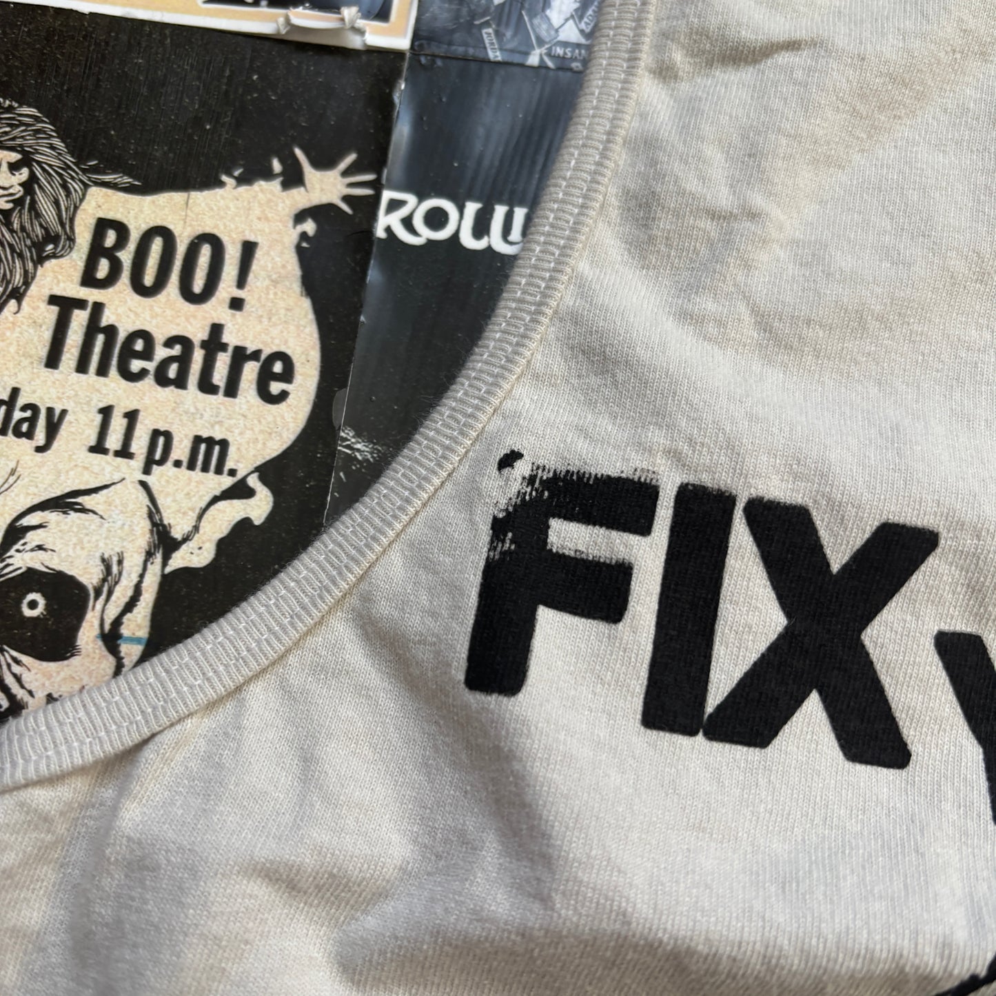 Twin peaks cream muscle tank SM/MED