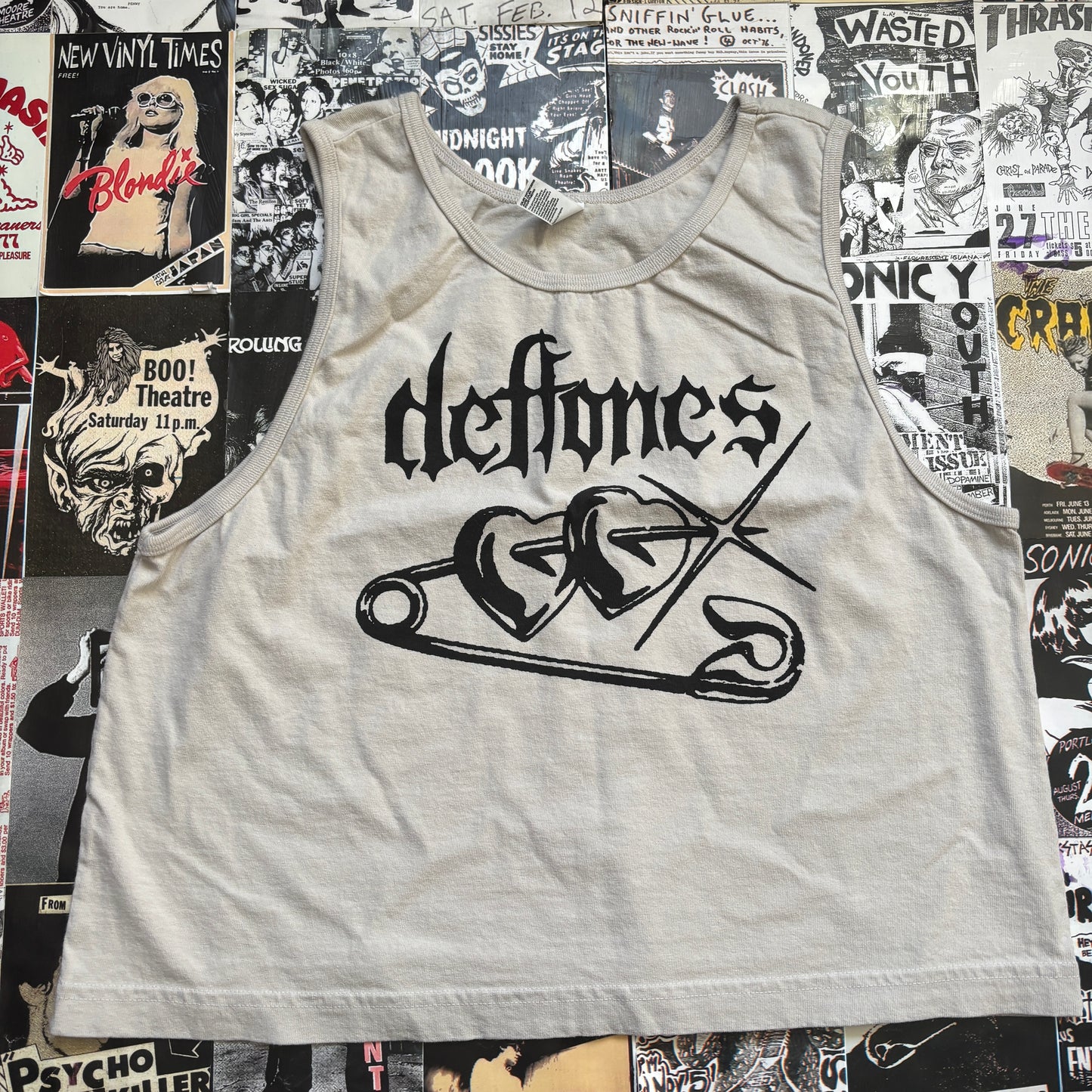 Deftones cream muscle tank SM/MED