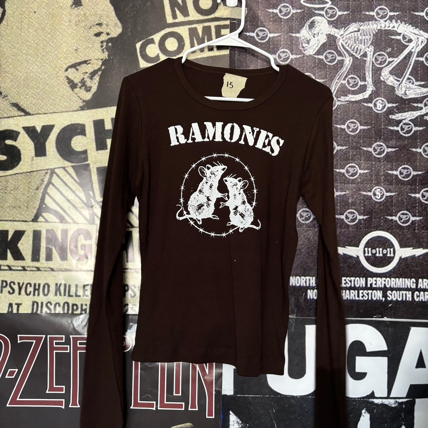 Ramones brown baby long sleeve LAR/XL