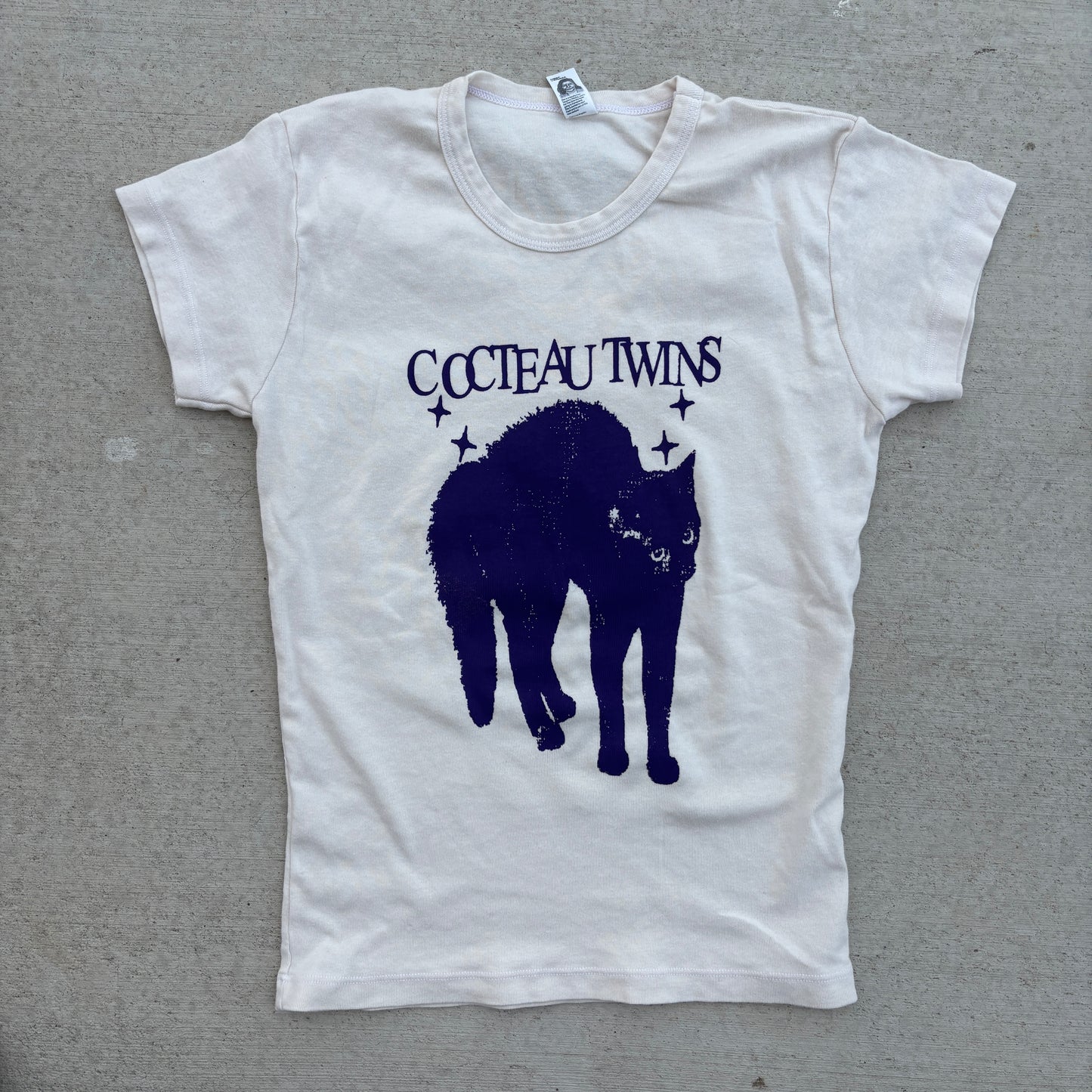 Cocteau cream/purple babydoll tee