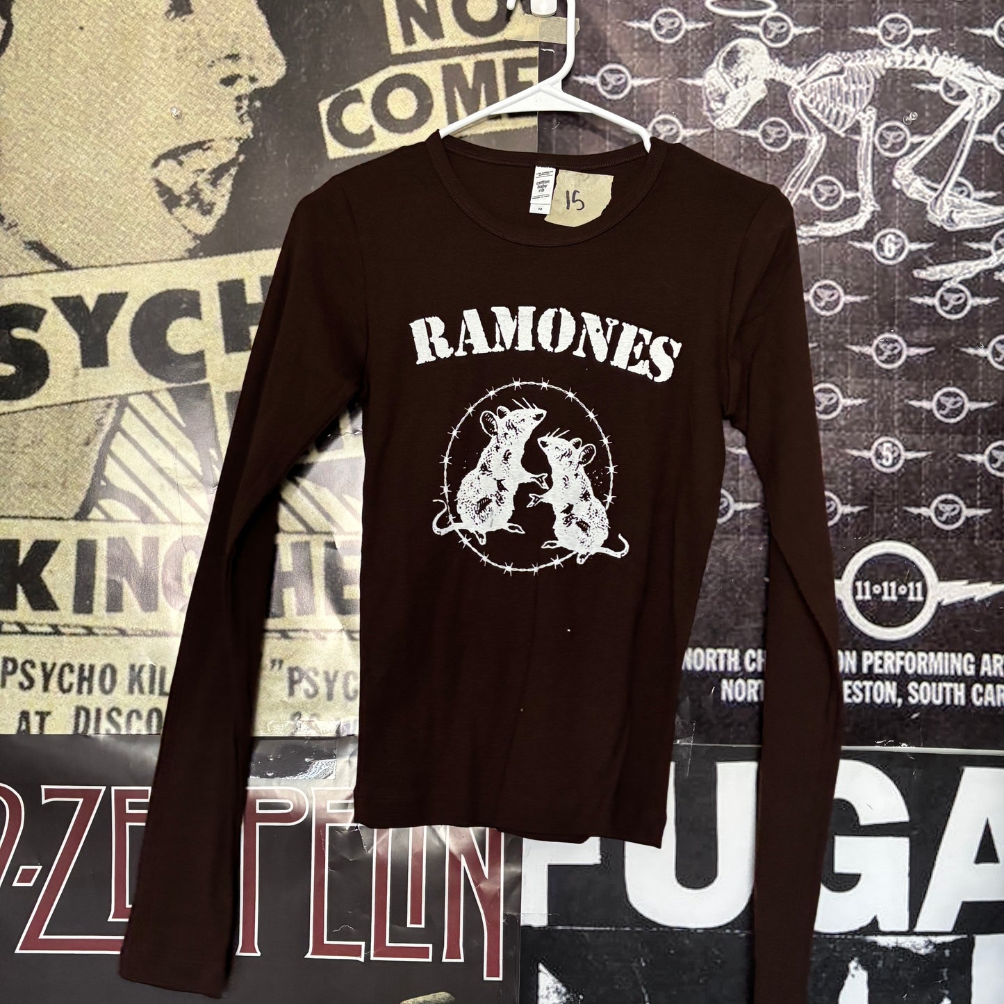 Ramones brown baby long sleeve SM/MED