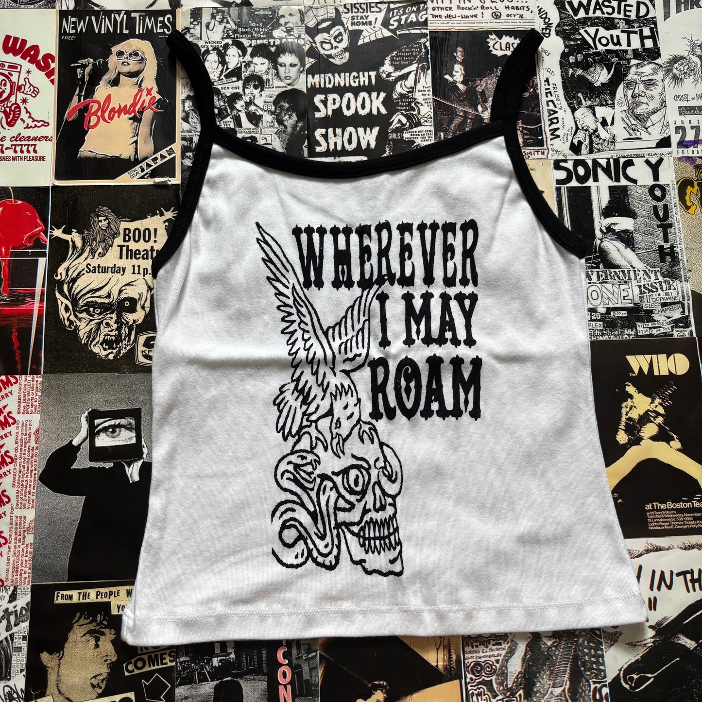 Roam b&w black baby tank SM/MED