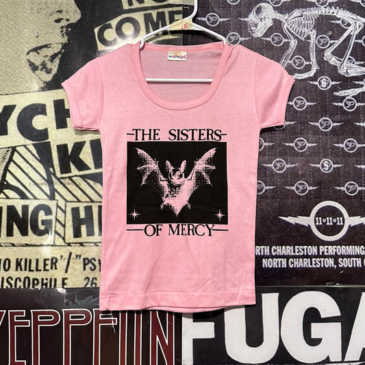 Sisters of Mercy pink babydoll tee SM/MED