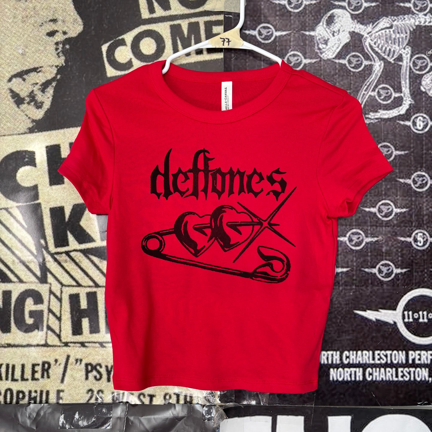 Deftones red baby tee