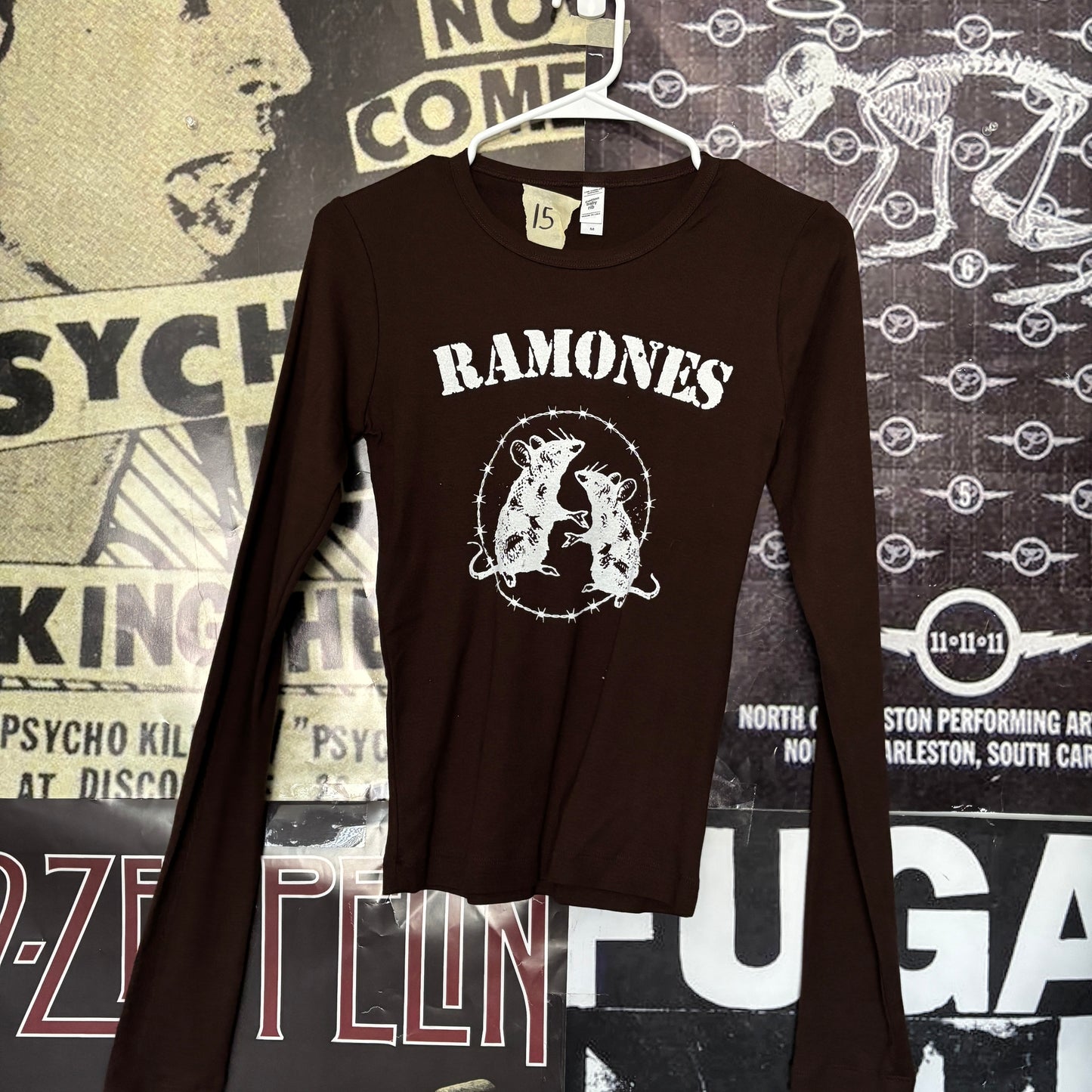 Ramones brown baby long sleeve SM/MED