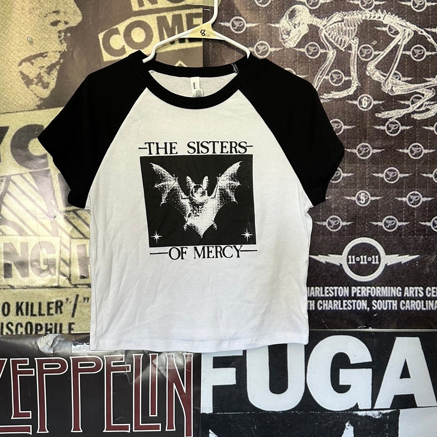Sisters of mercy b+w raglan baby tee XXL