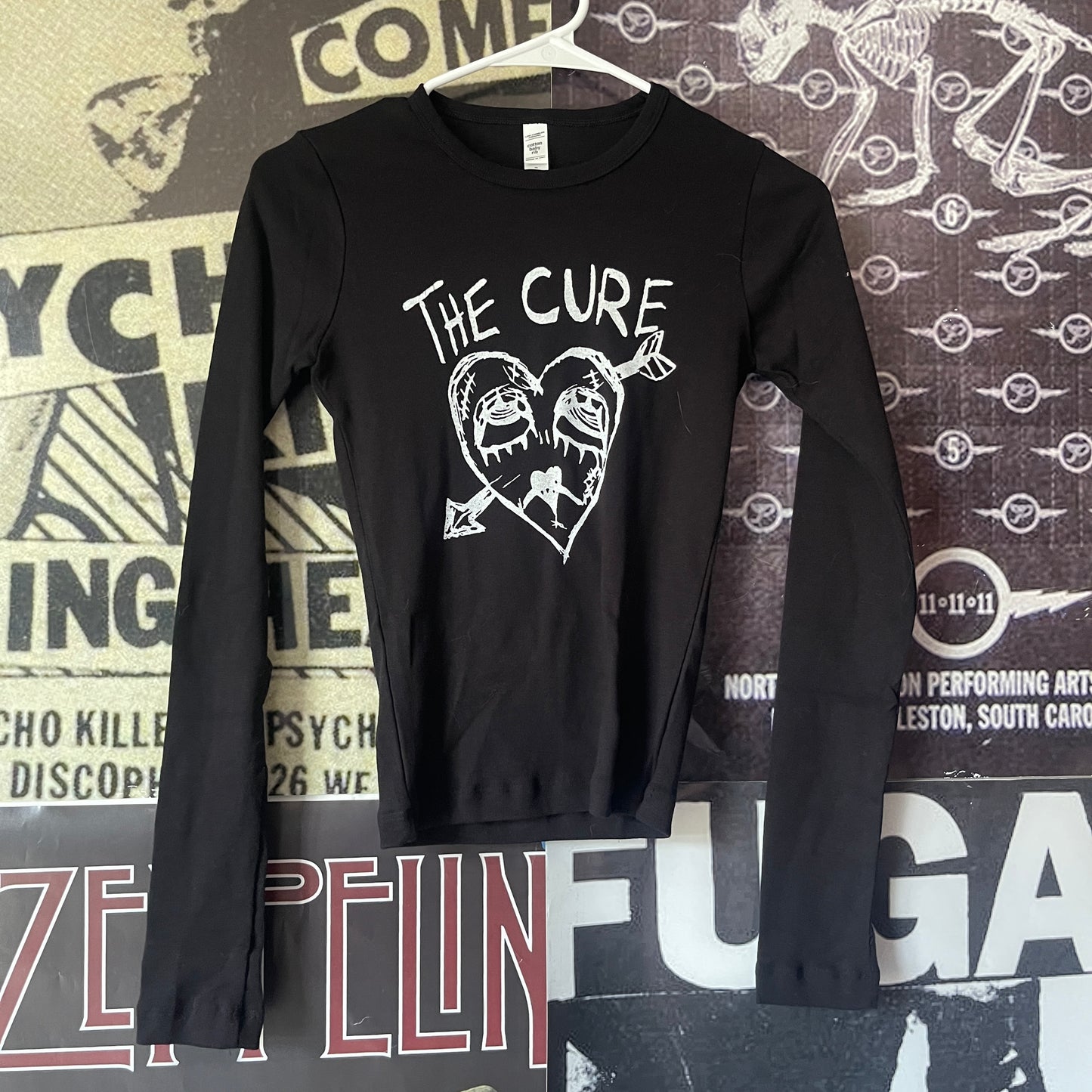 The cure heart black baby long sleeve