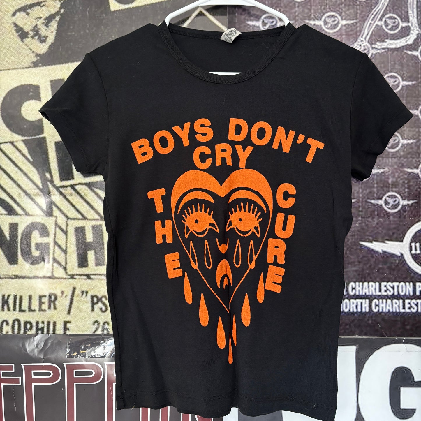 Boys cry black/orange black babydoll tee LAR/XL