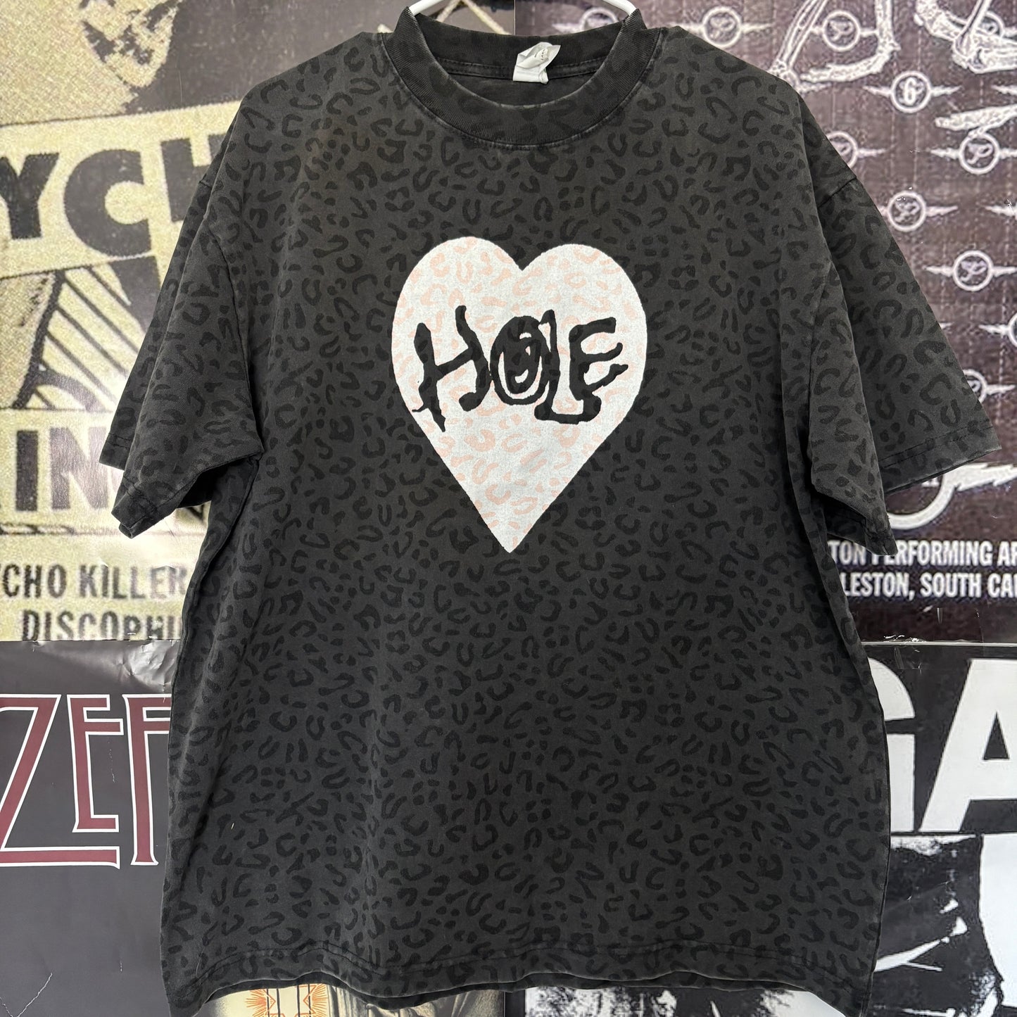 Hole grey cheetah t-shirt