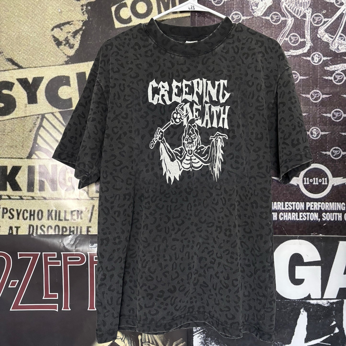 Creeping death grey cheetah t-shirt