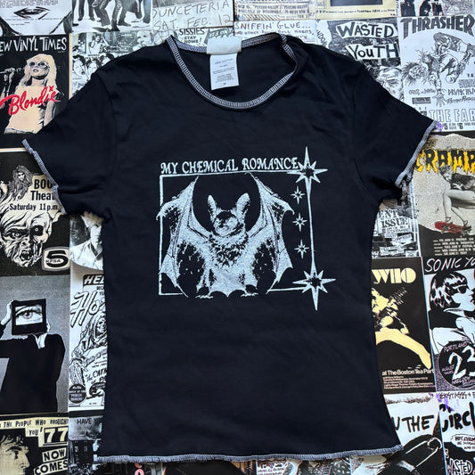 My chemical romance black/white baby tee