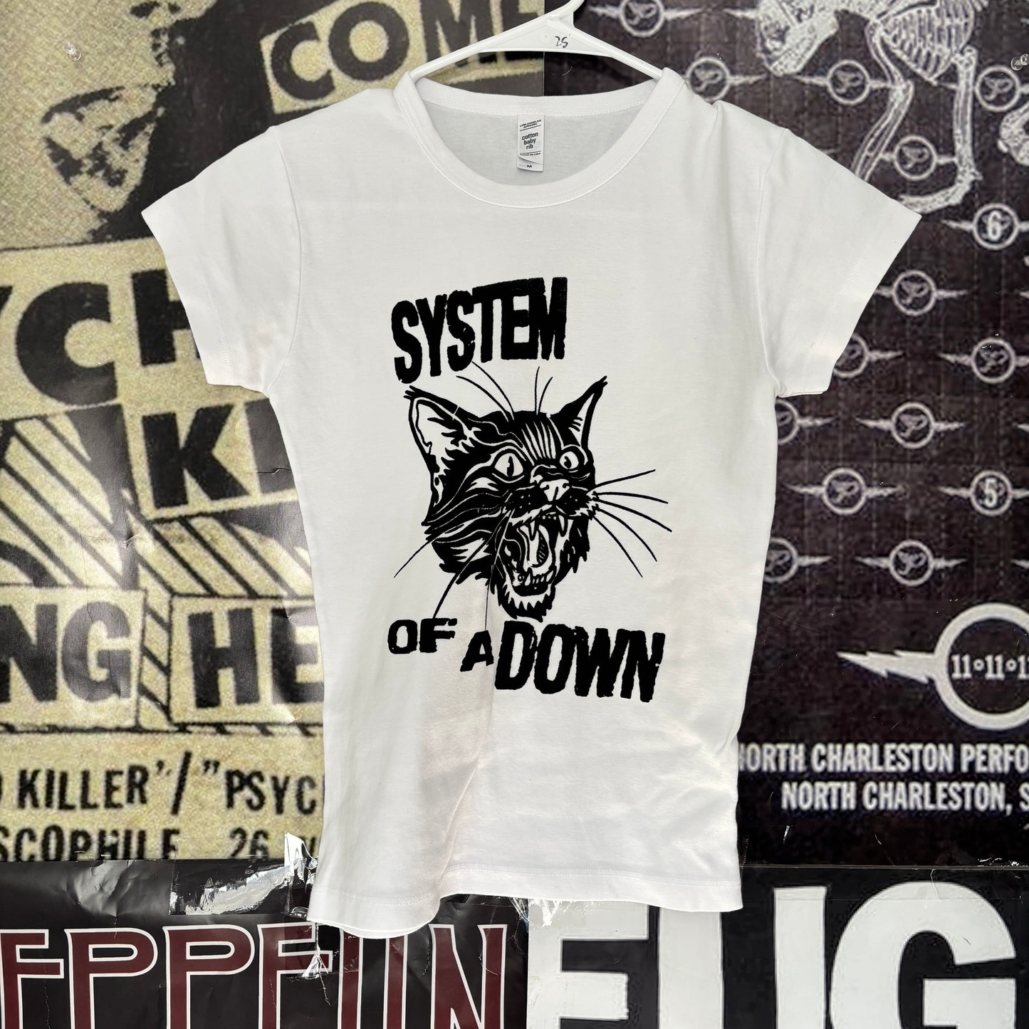 System of a Down white babydoll tee
