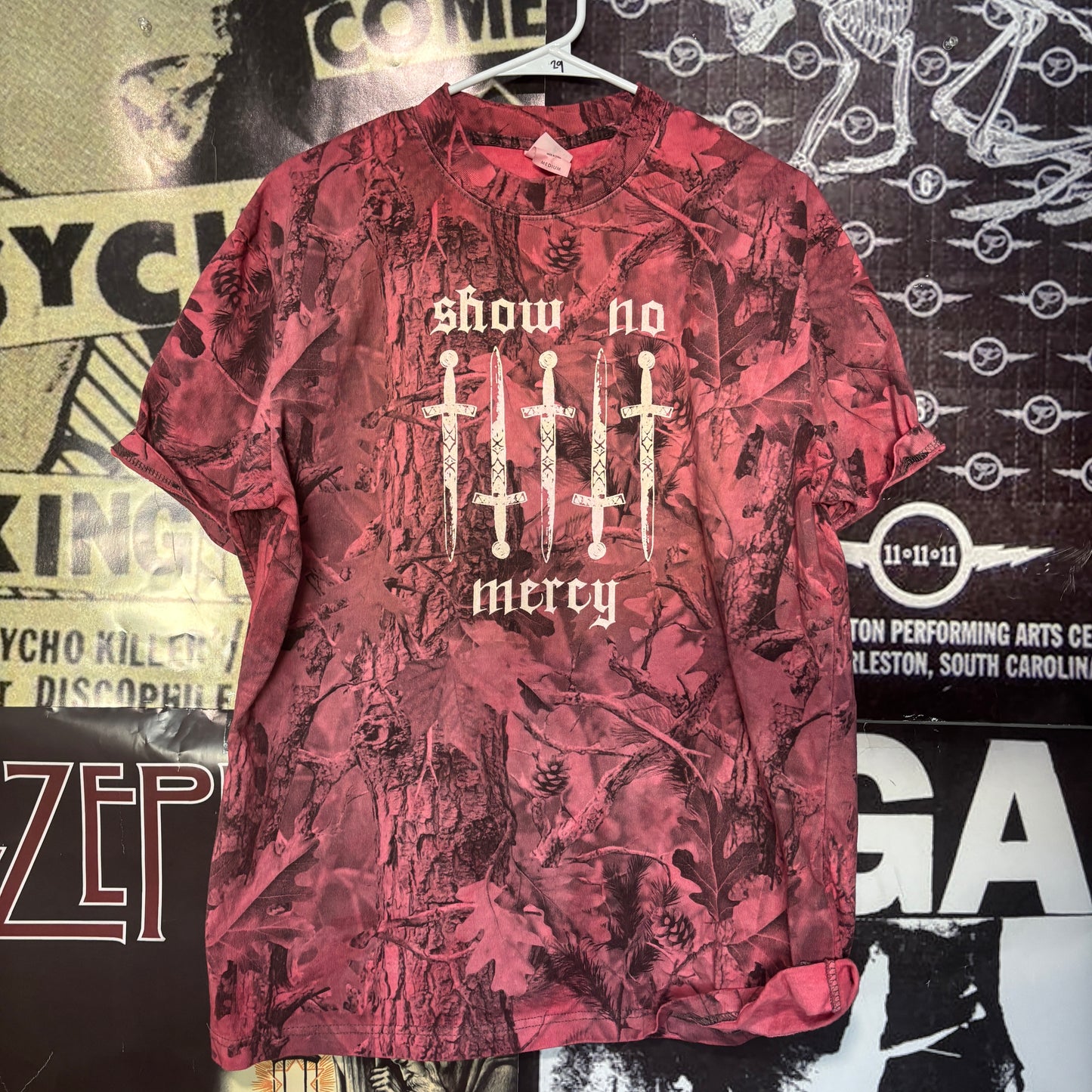 No mercy pink camo t-shirt