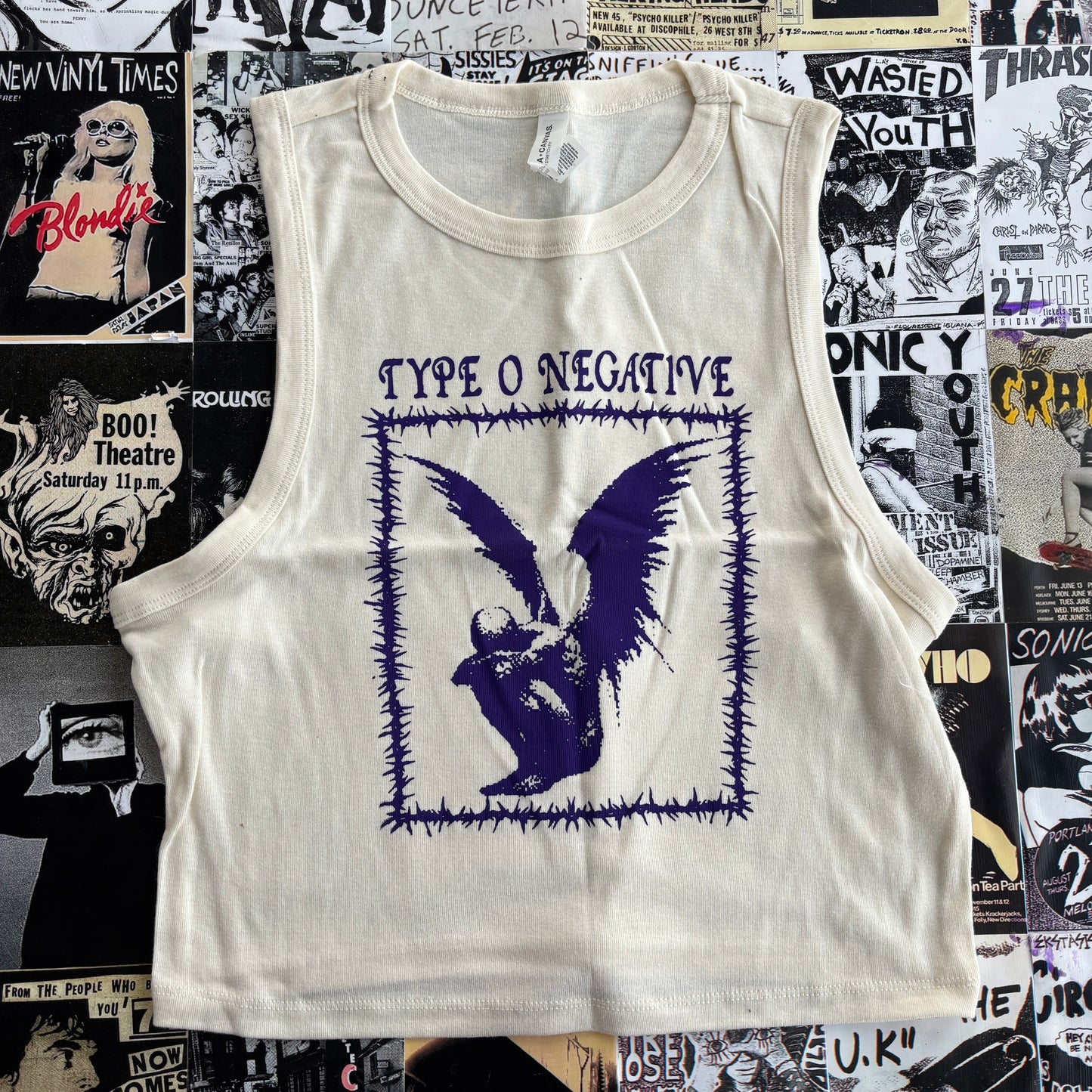 Type o negative cream/purple tank XL