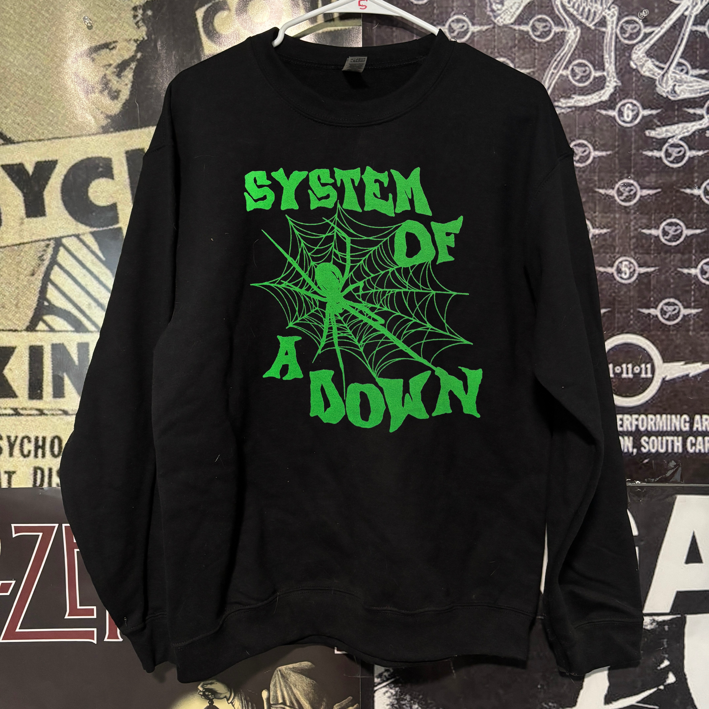 System of a Down webs black/green sweatshirt