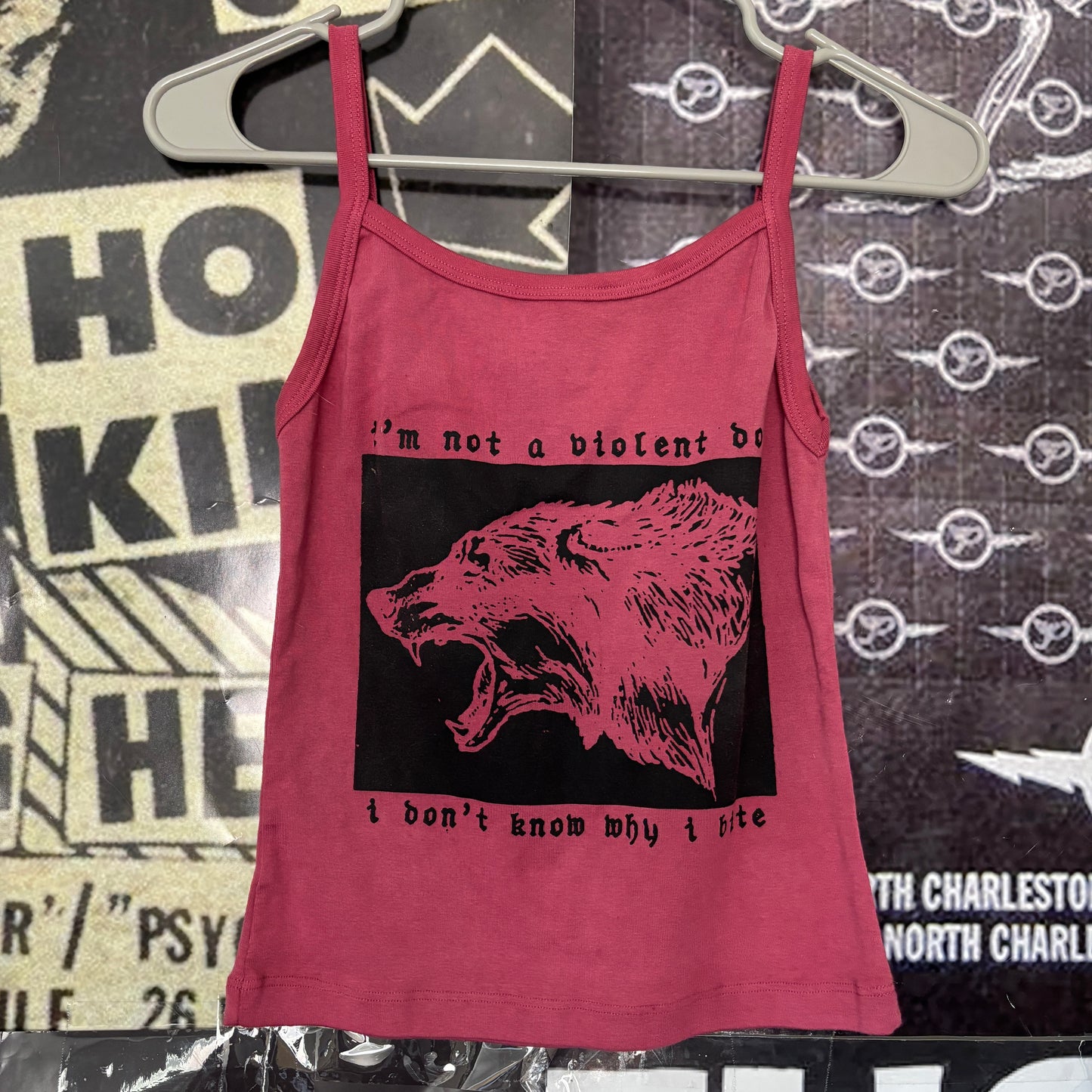 Violent dog red baby tank SM/MED