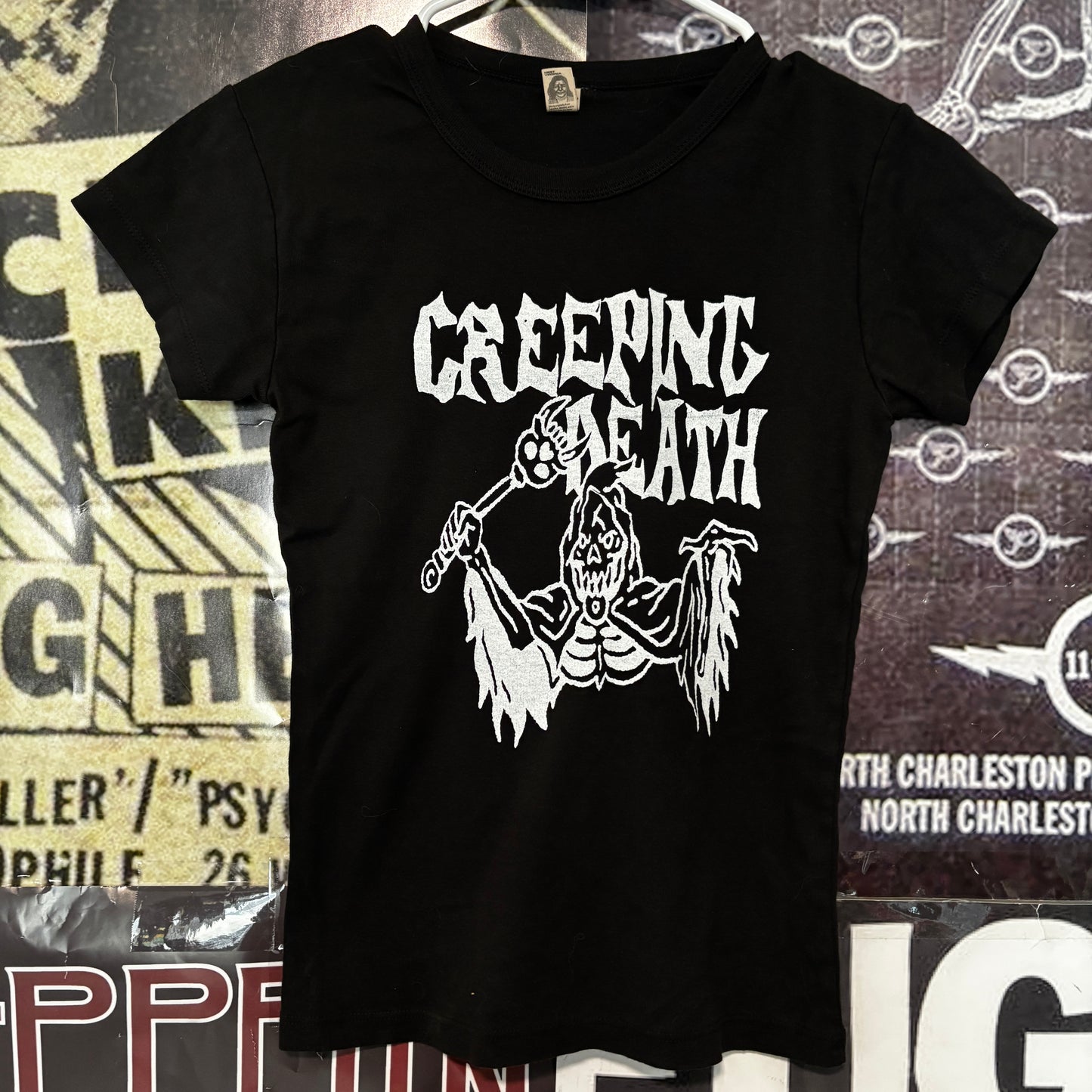 Creeping death b&w babydoll tee