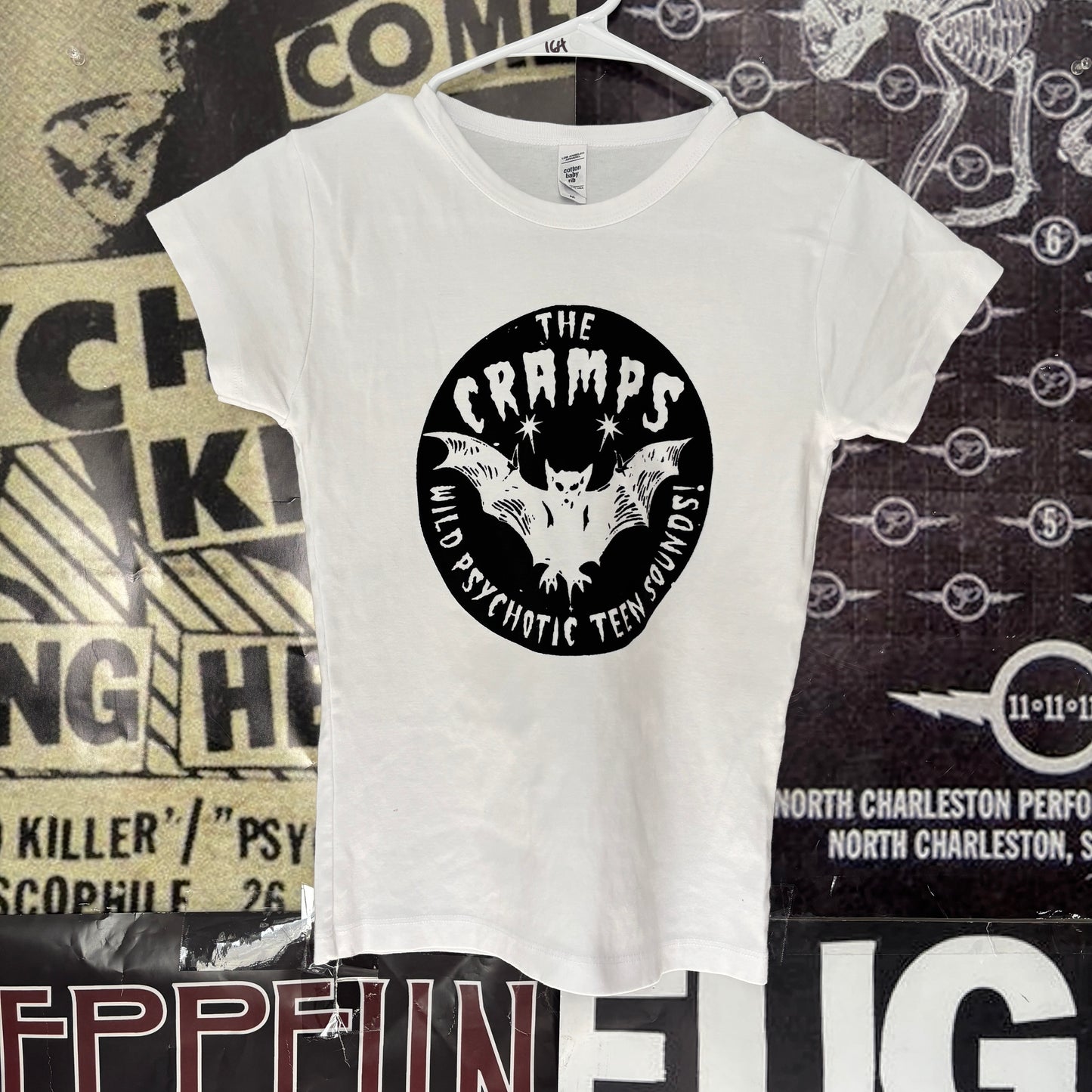 The cramps white babydoll tee