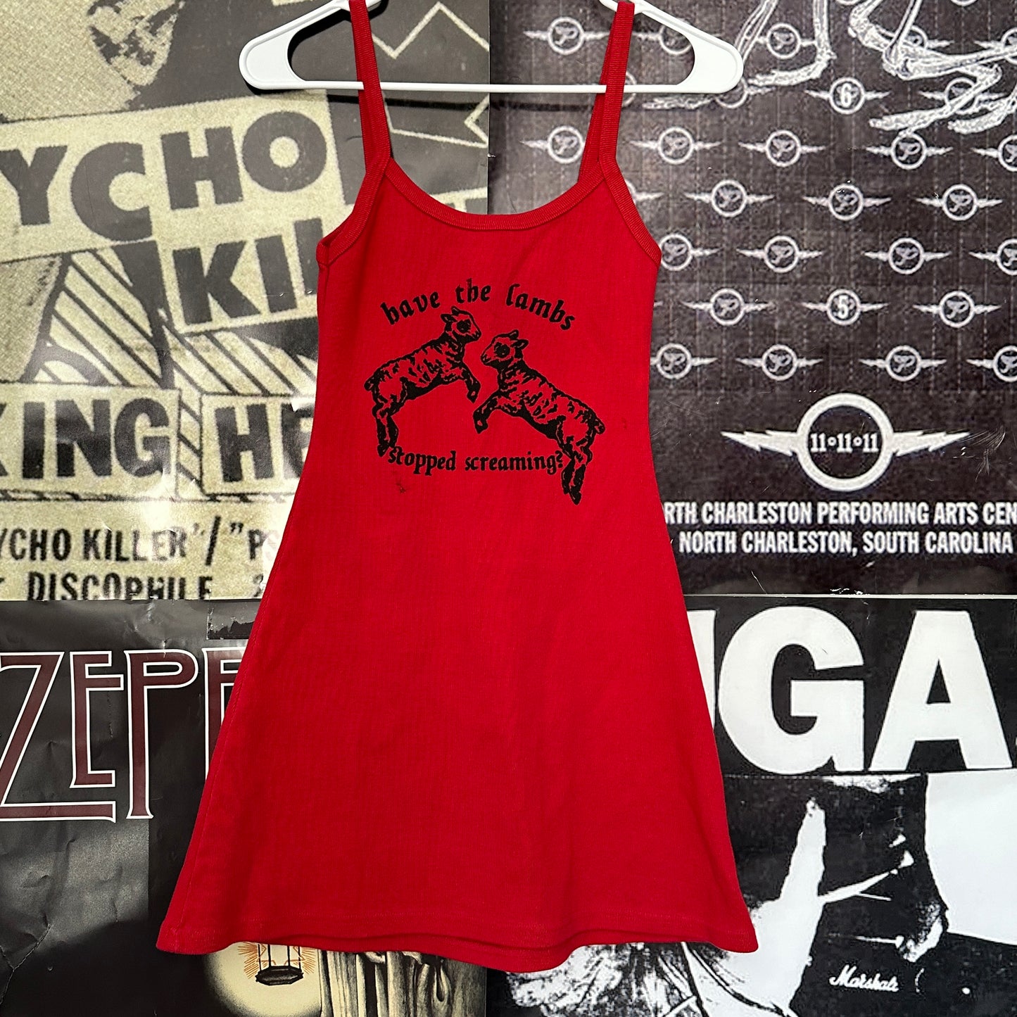 Lambs red tank dress