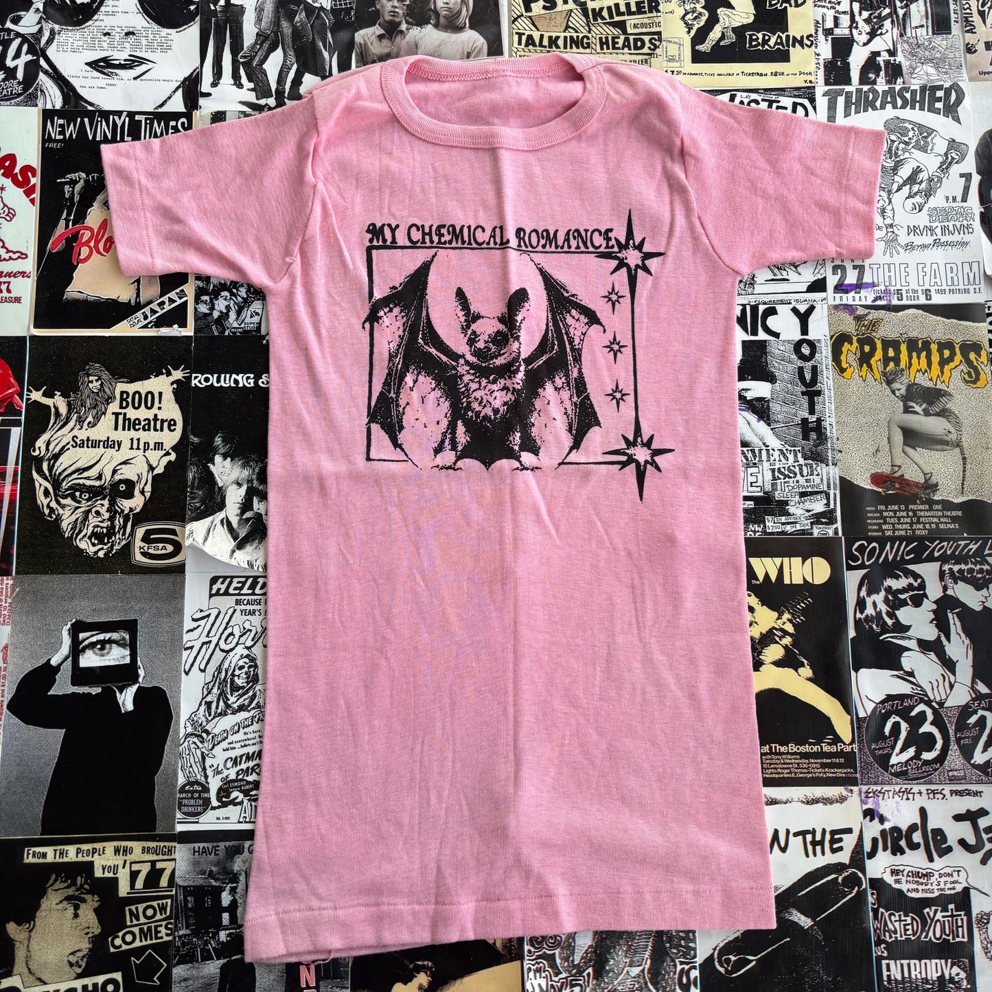 Chemical romance pink baby tee XS