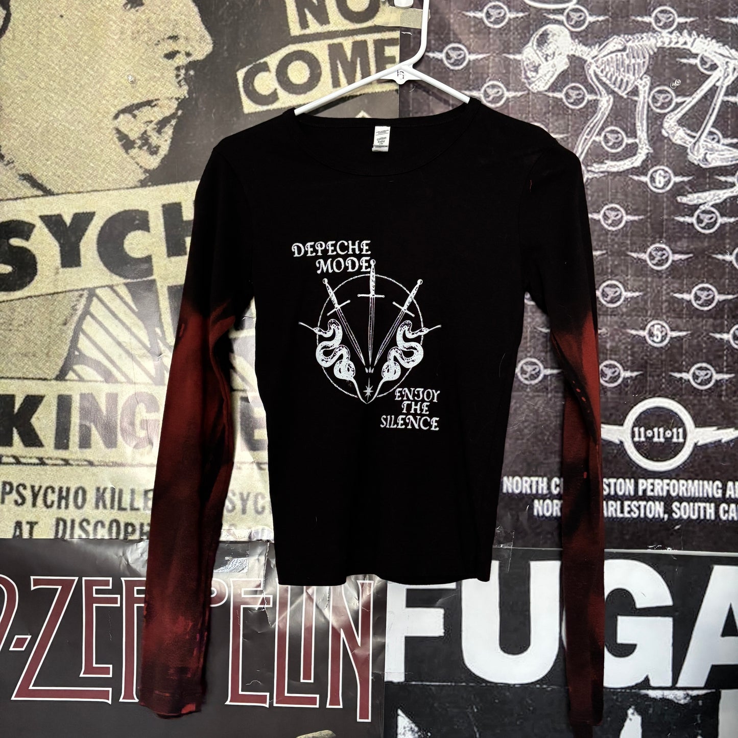 Depeche Mode black bleach long sleeve MED/LAR