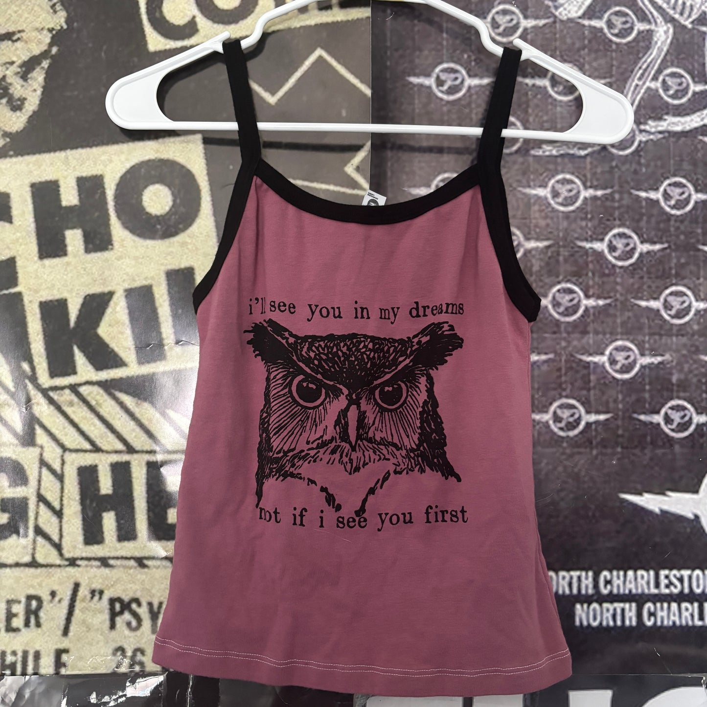 Twin peaks dreams maroon/black tank SM/MED