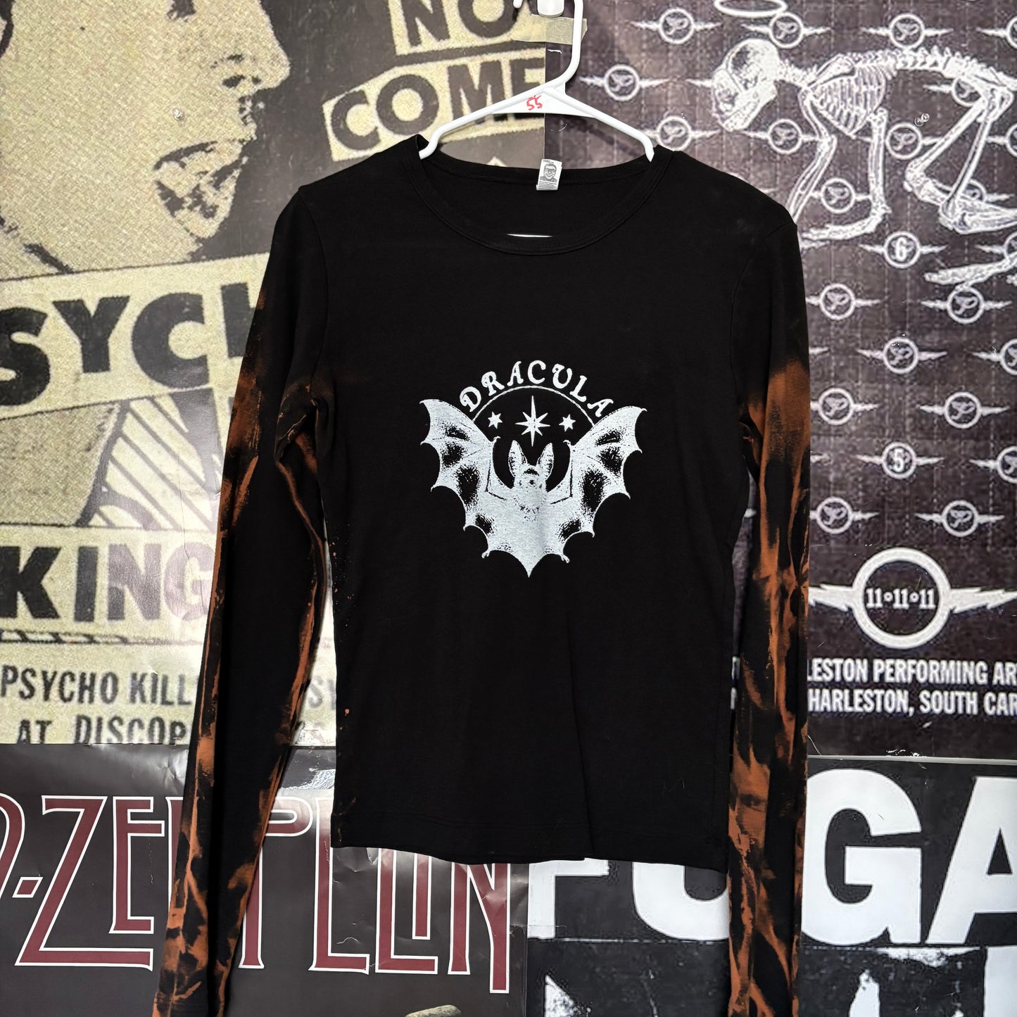 dracula black bleach long sleeve MED/LAR