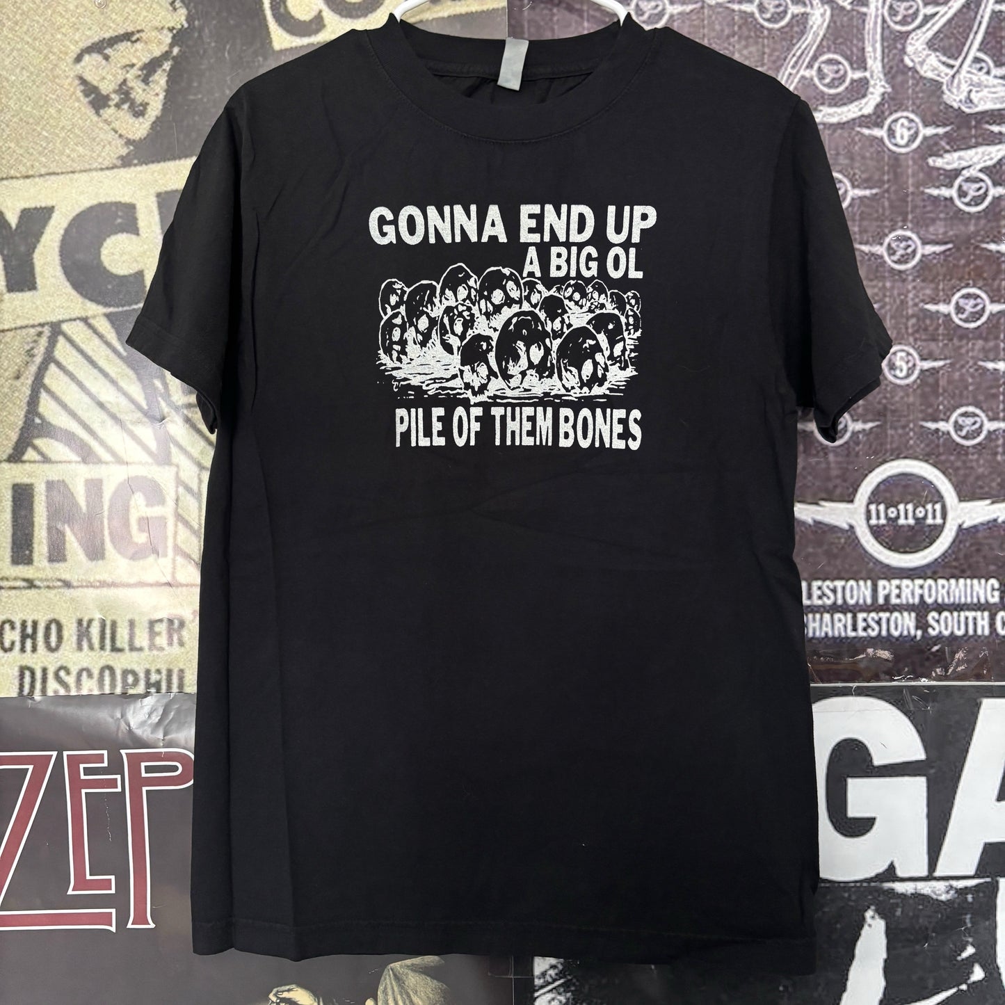 Them bones black full size tee