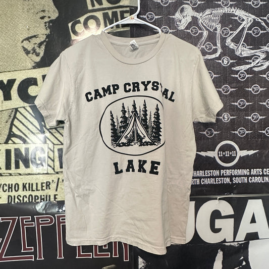 CAMP CRYSTAL LAKE  cream/black boyfriend tee (ready)