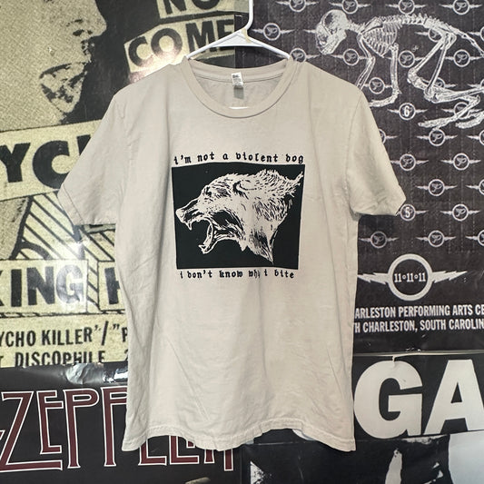 VIOLENT DOG  cream/black boyfriend tee (ready)