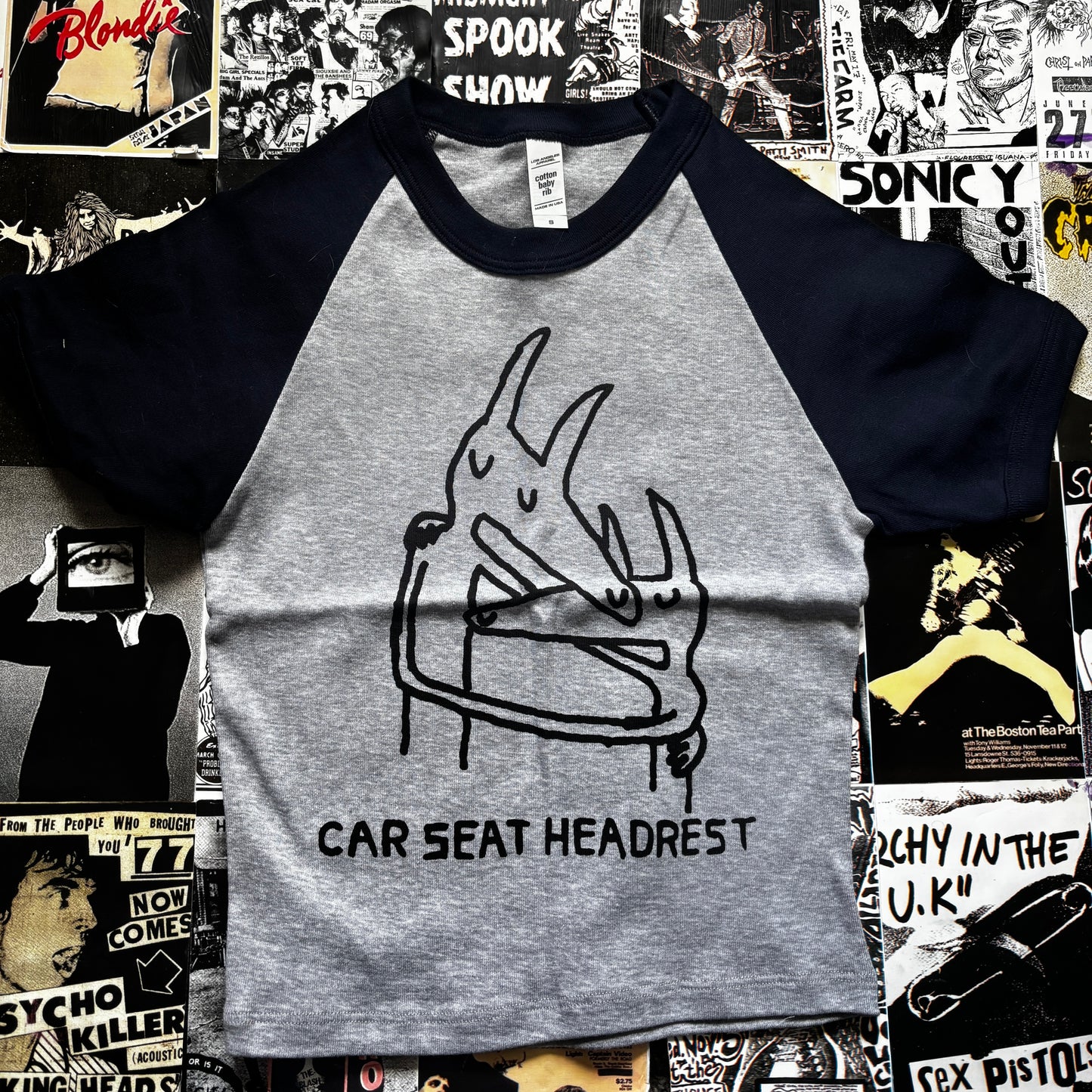 CAR SEAT NAVY RAGLAN SMALL