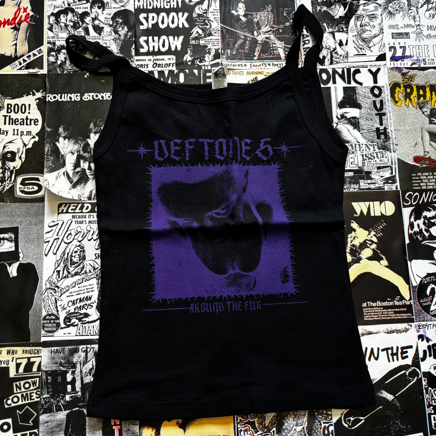 DEFTONES BLACK/PURPLE TANK MEDIUM