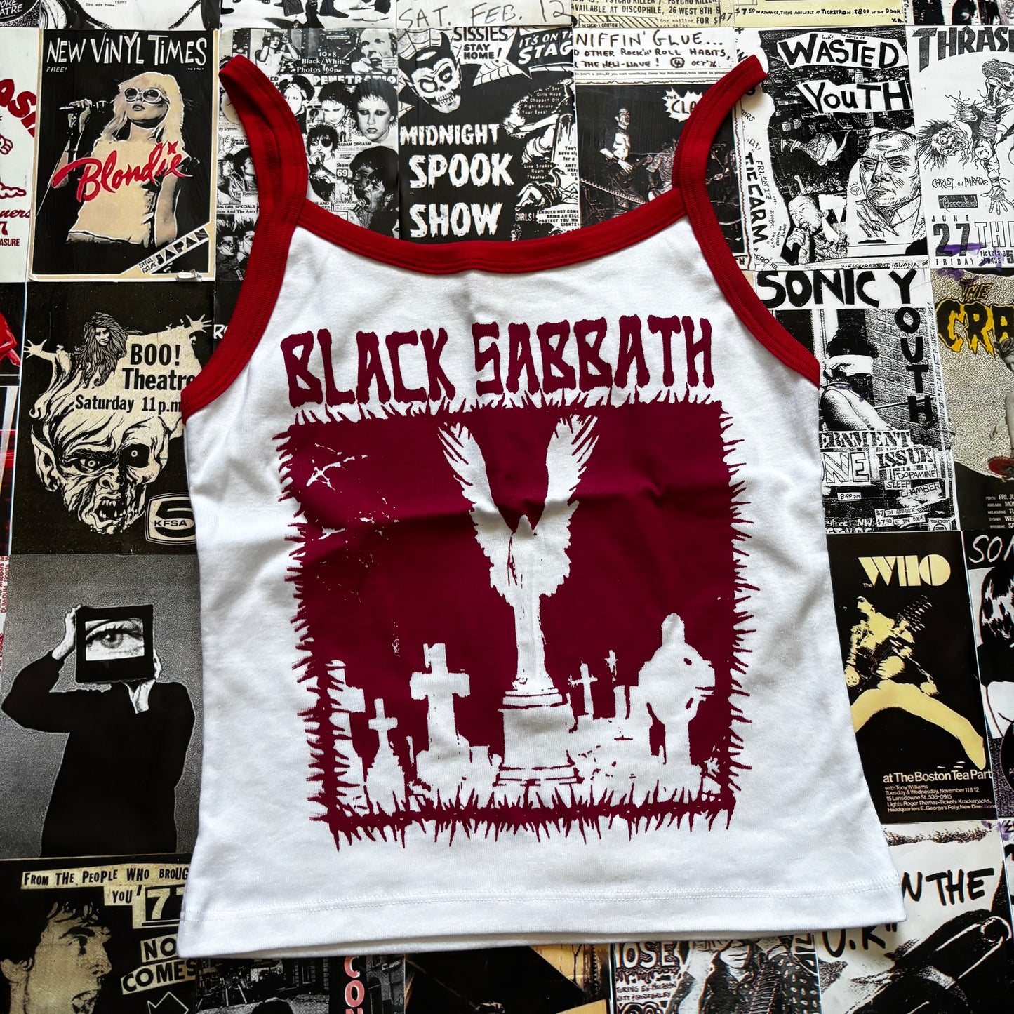 SABBATH WHITE/RED TANK MEDIUM