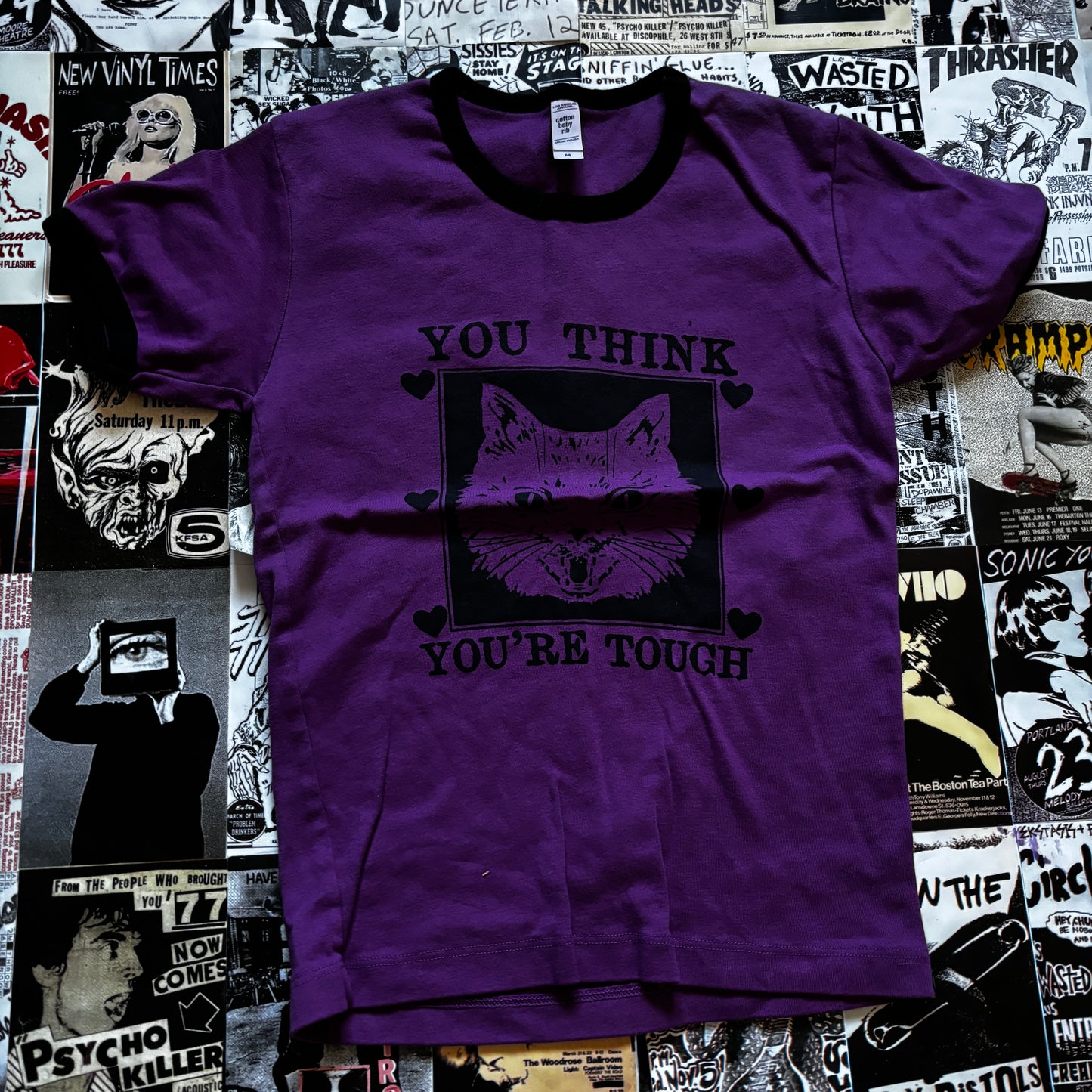 TOUGH CAT DARK PURPLE RINGER MEDIUM