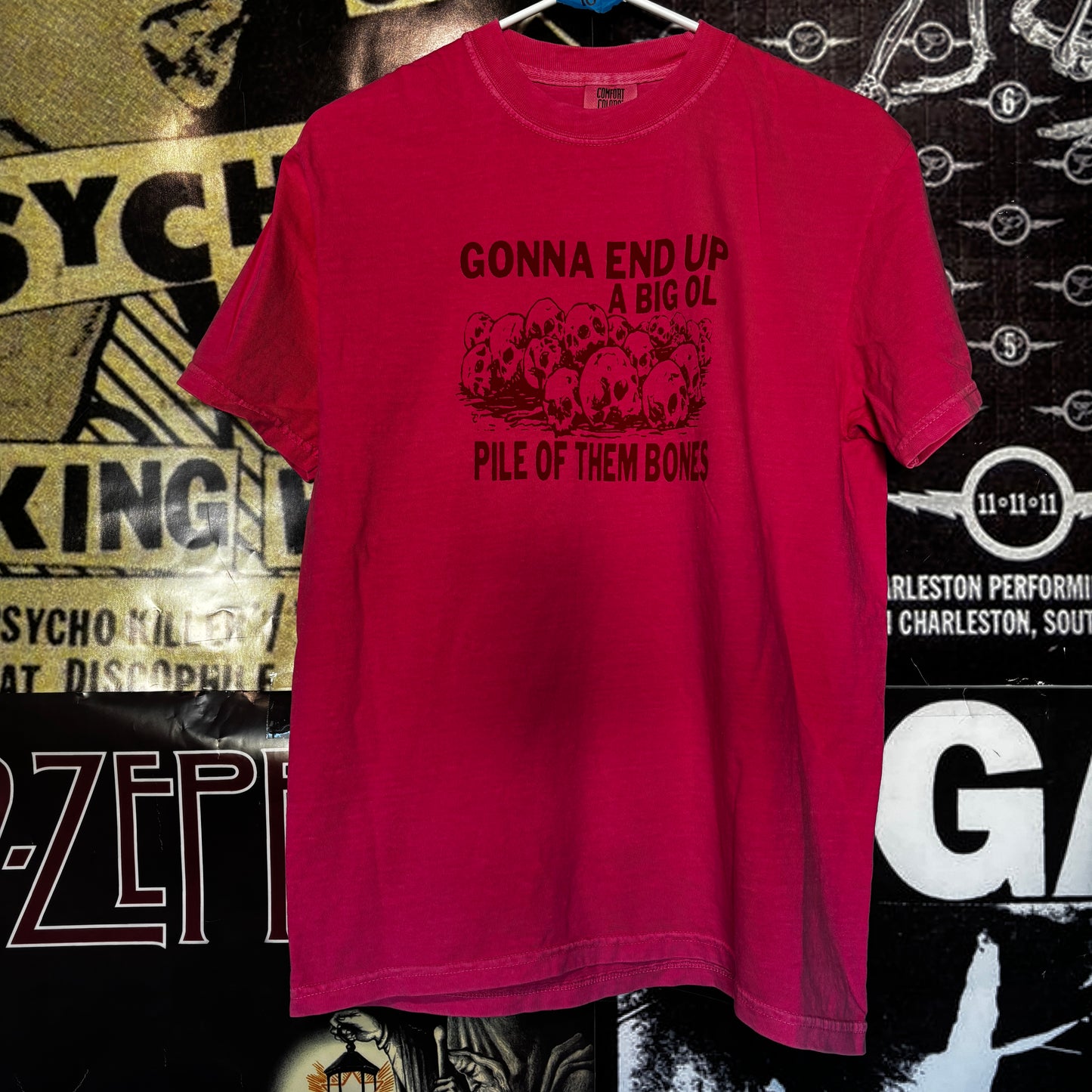 THEM BONES PINK/RED T-SHIRT